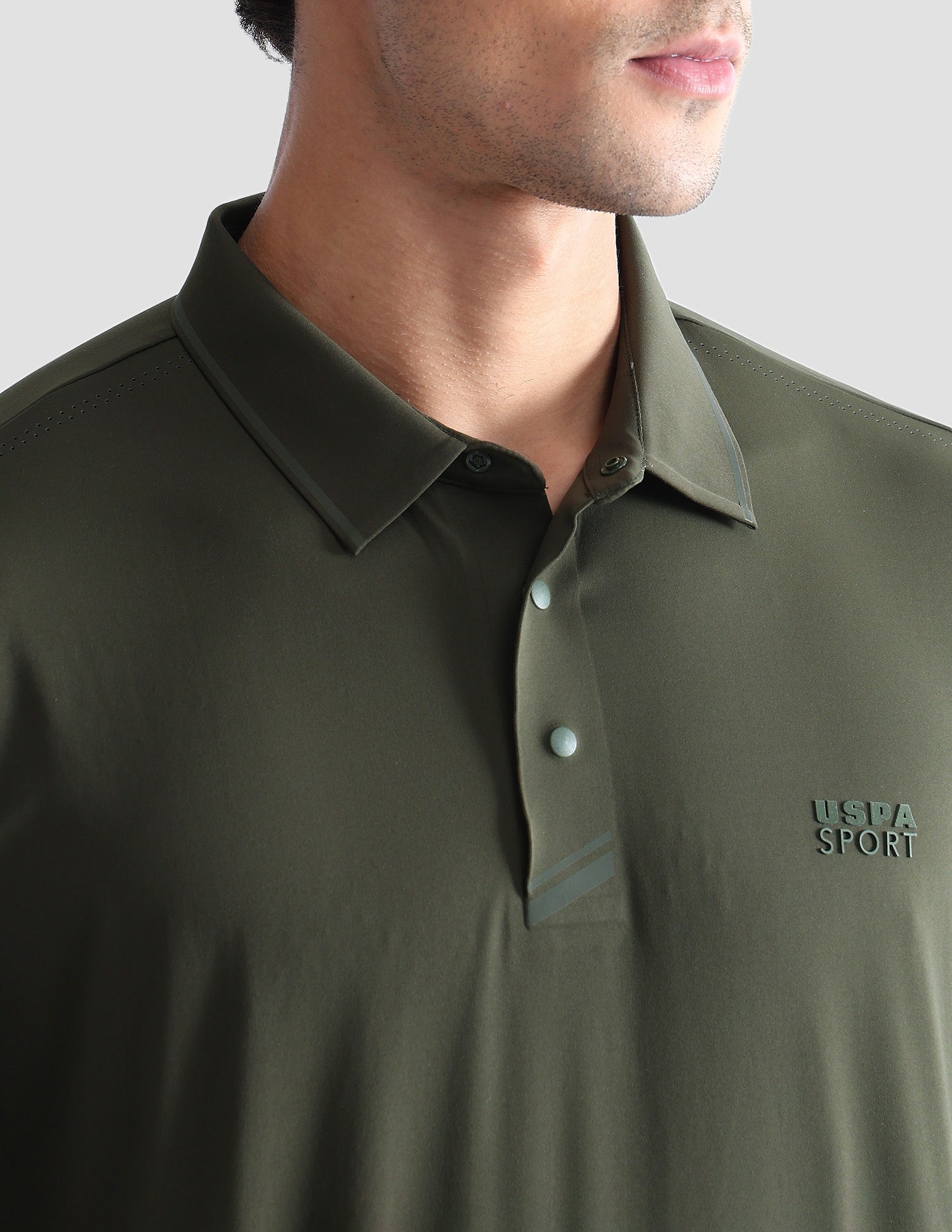 Solid Regular Fit Active Polo Shirt Dark Green - U.S. POLO ASSN. | Large