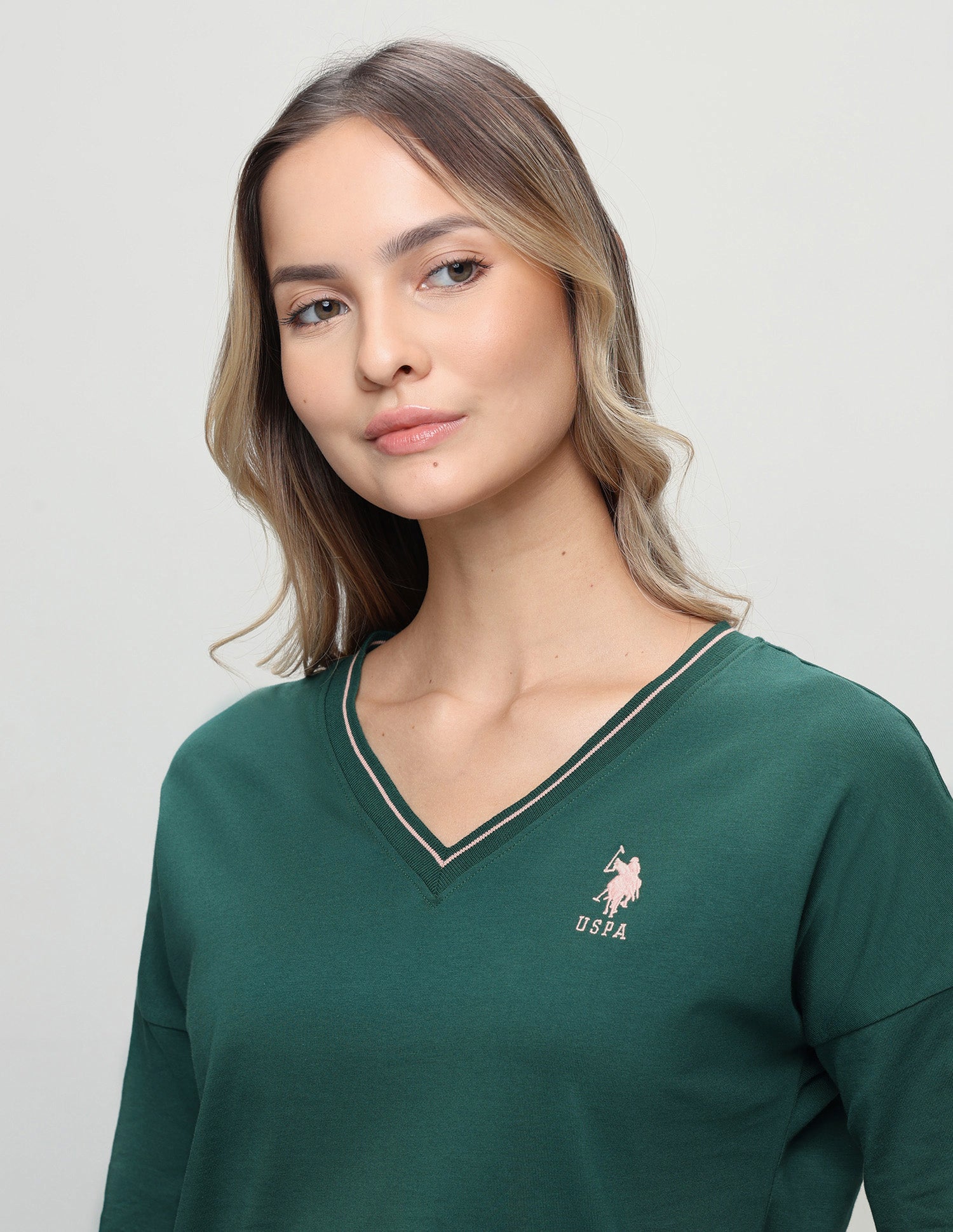 Solid Relaxed Fit T-Shirt Dark Green - U.S. Polo Assn. India | Large