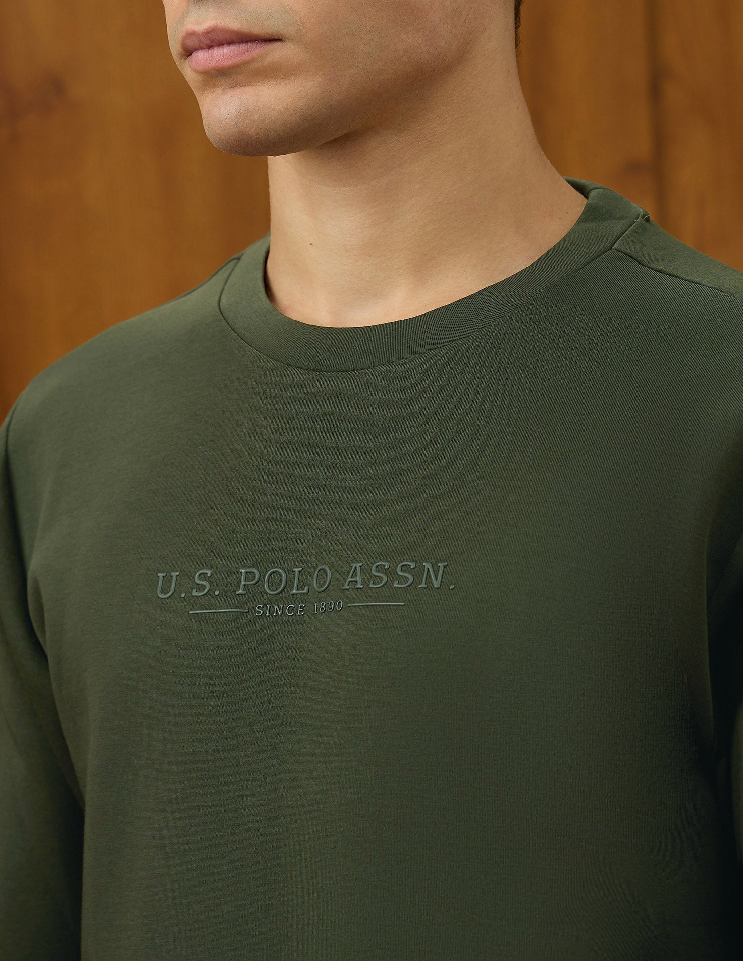 Regular Fit Varsity Theatre Sweatshirt Olive - U.S. POLO ASSN. | Large