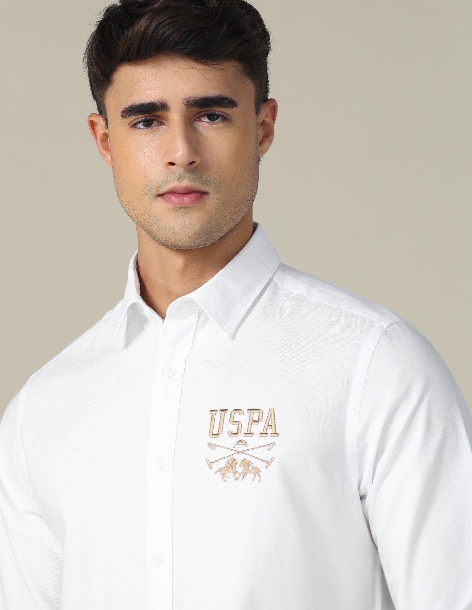 Oxford Tailored Fit Shirt White - U.S. POLO ASSN. | Large