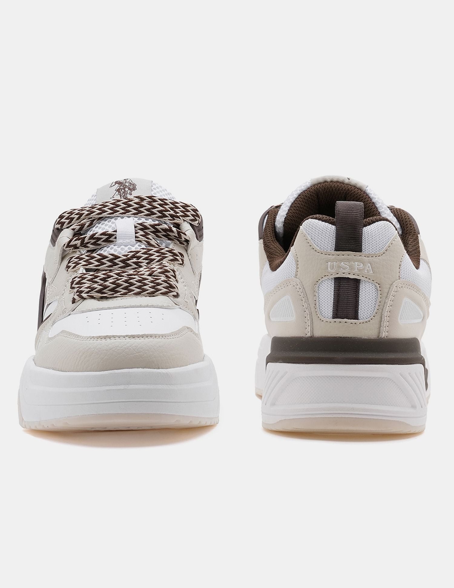 Men Damen Colour Blocked Sneakers Beige - U.S. POLO ASSN. | Large