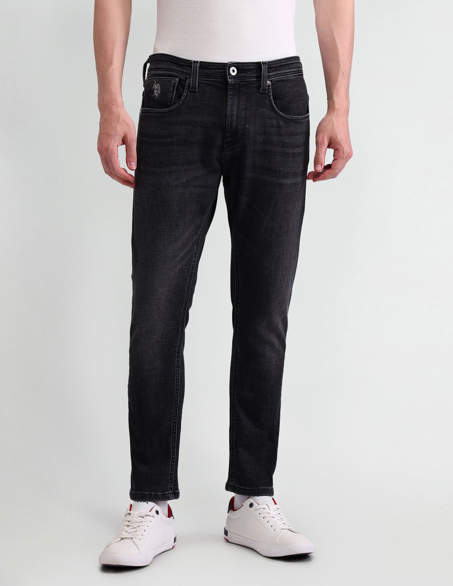 Henry Tapered Black Jeans Black - U.S. POLO ASSN. | Large