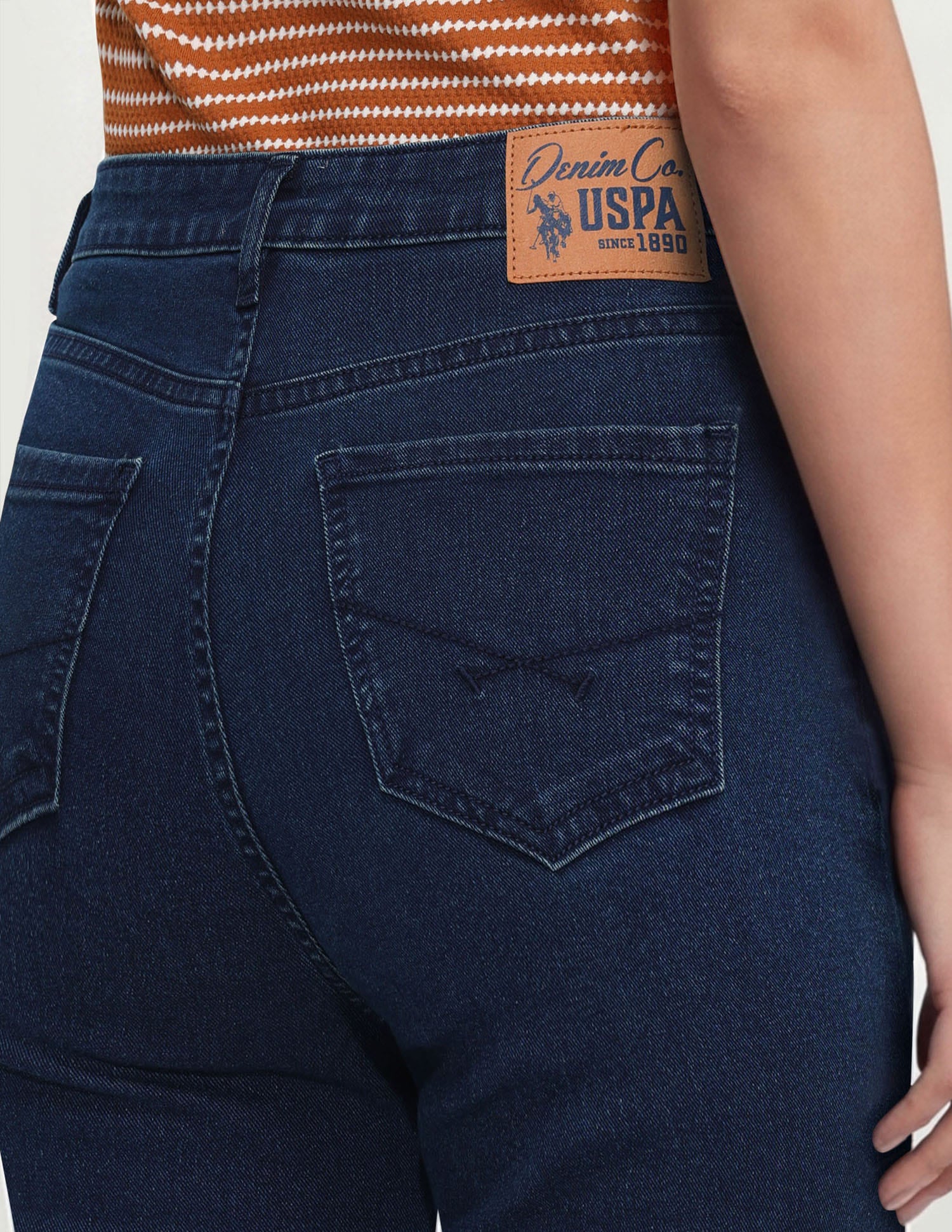 High Rise Flared Fit Jeans Blue - U.S. Polo Assn. India | Large