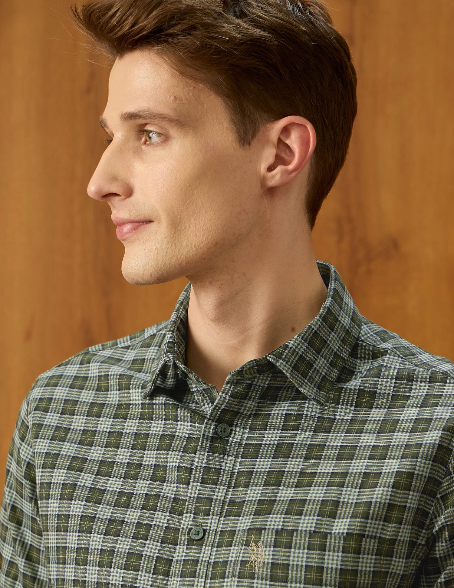 Equestrian Sports @ Elevnado Plaid Checked Shirt Green - U.S. Polo Assn. India | Large