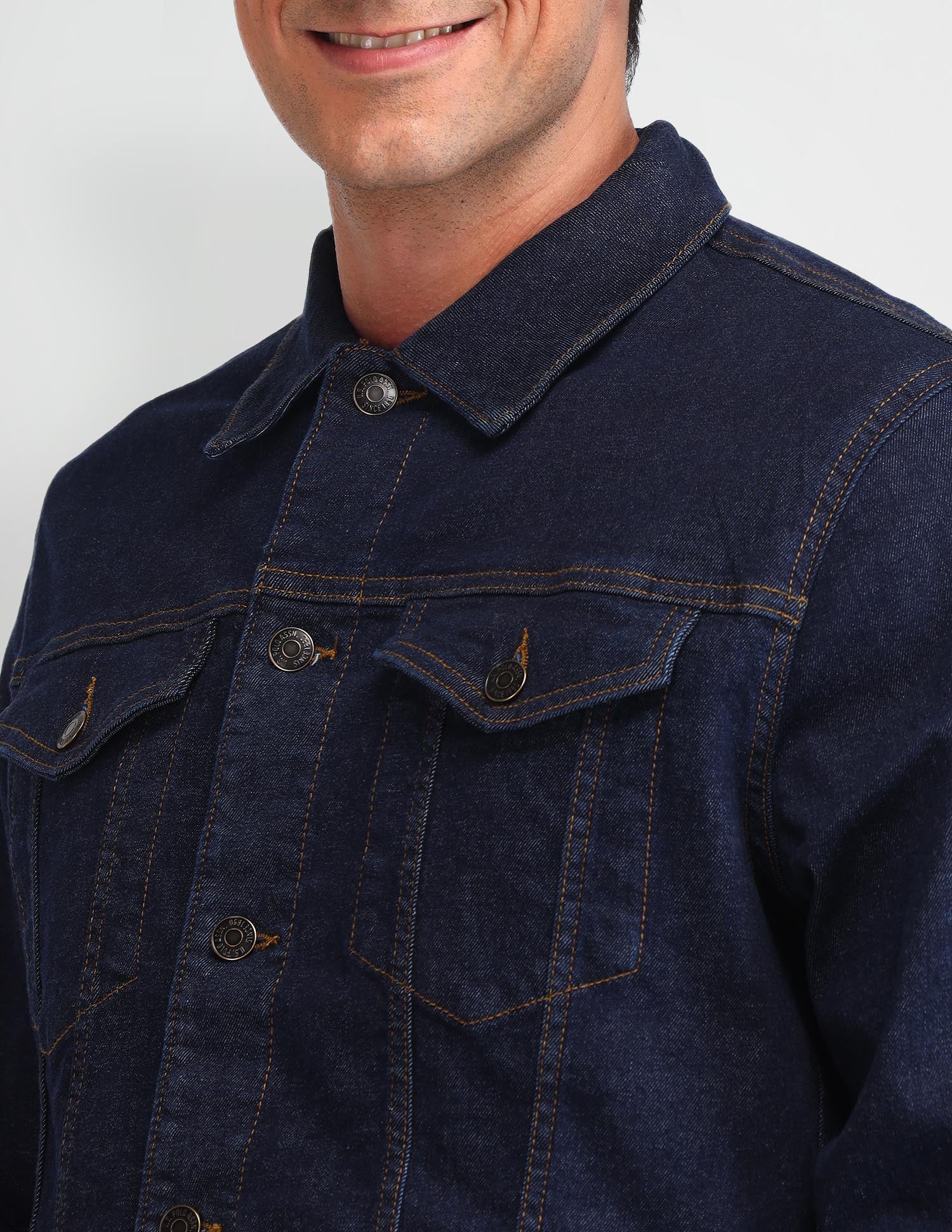 Solid Classic Fit Jacket Blue - U.S. Polo Assn. India | Large