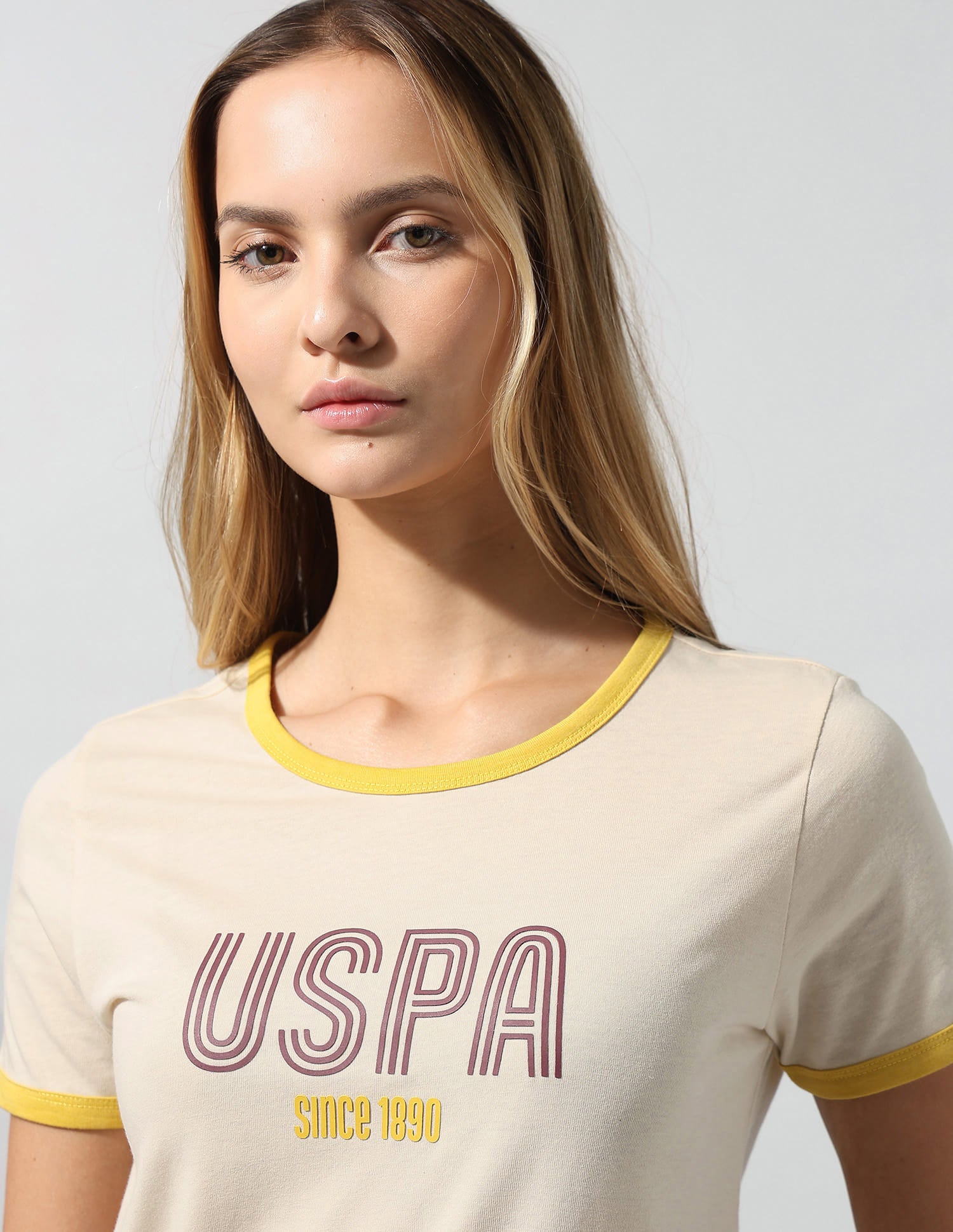 Brand Printed Regular Fit T-Shirt White - U.S. Polo Assn. India | Large