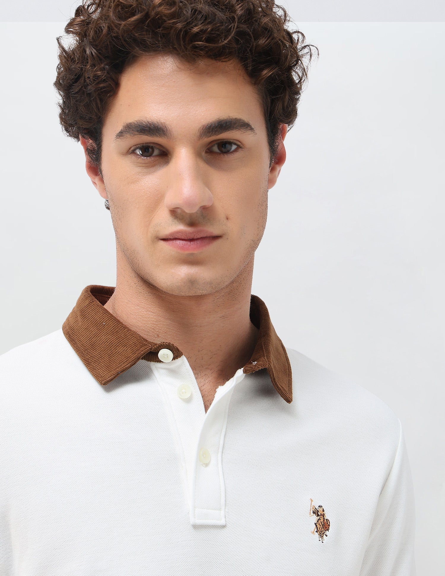 Solid Slim Fit Polo Shirt Ivory - U.S. Polo Assn. India | Large
