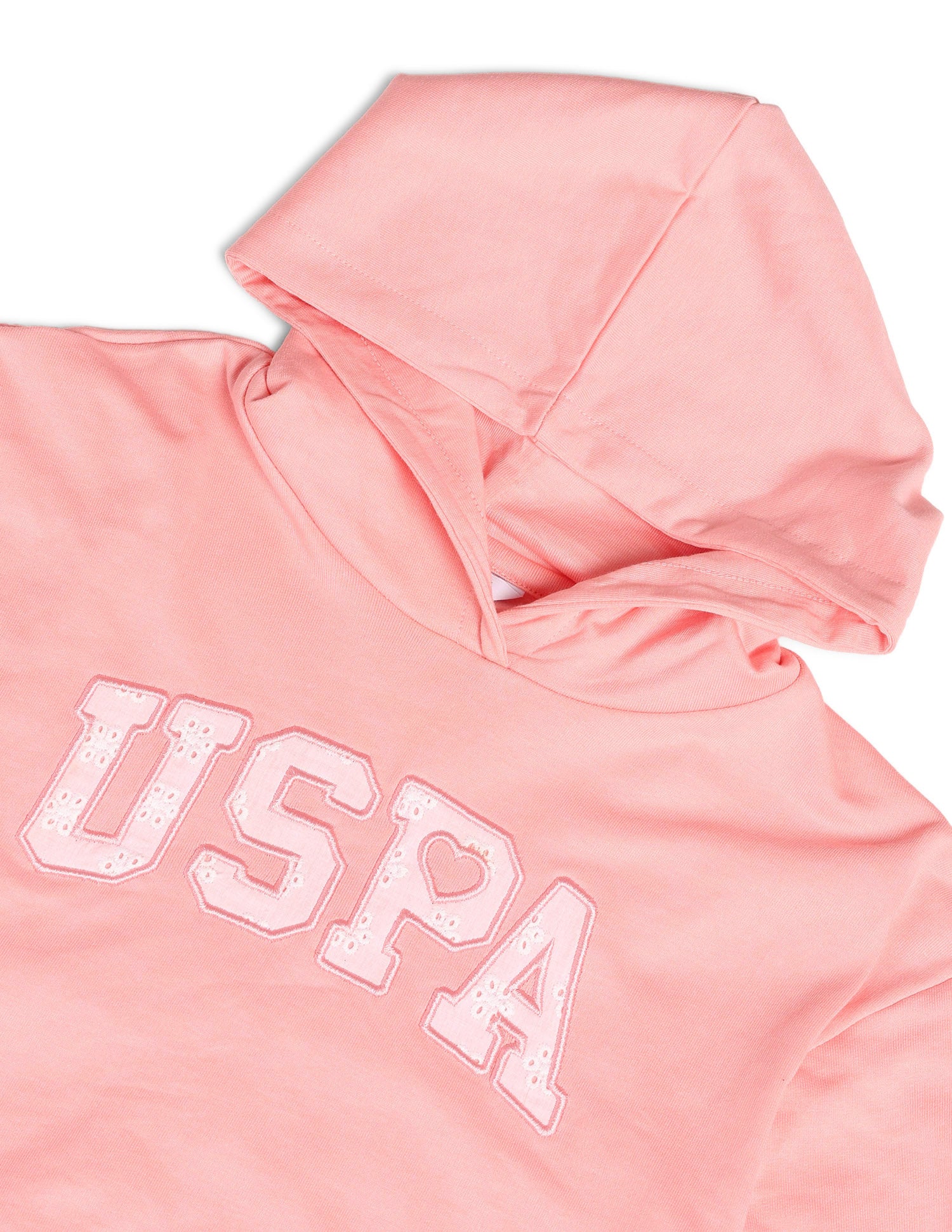 Girls Brand Printed Regular Fit Sweatshirt Pink - U.S. POLO ASSN. | Large
