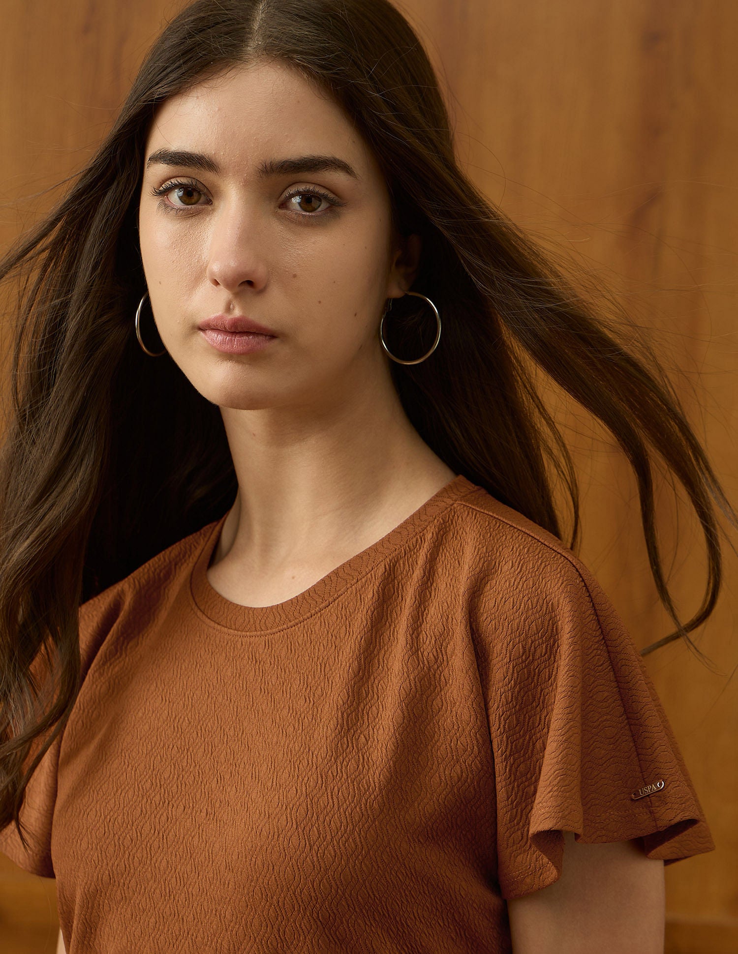 Textured Sheath Dress Rust - U.S. POLO ASSN. | Large