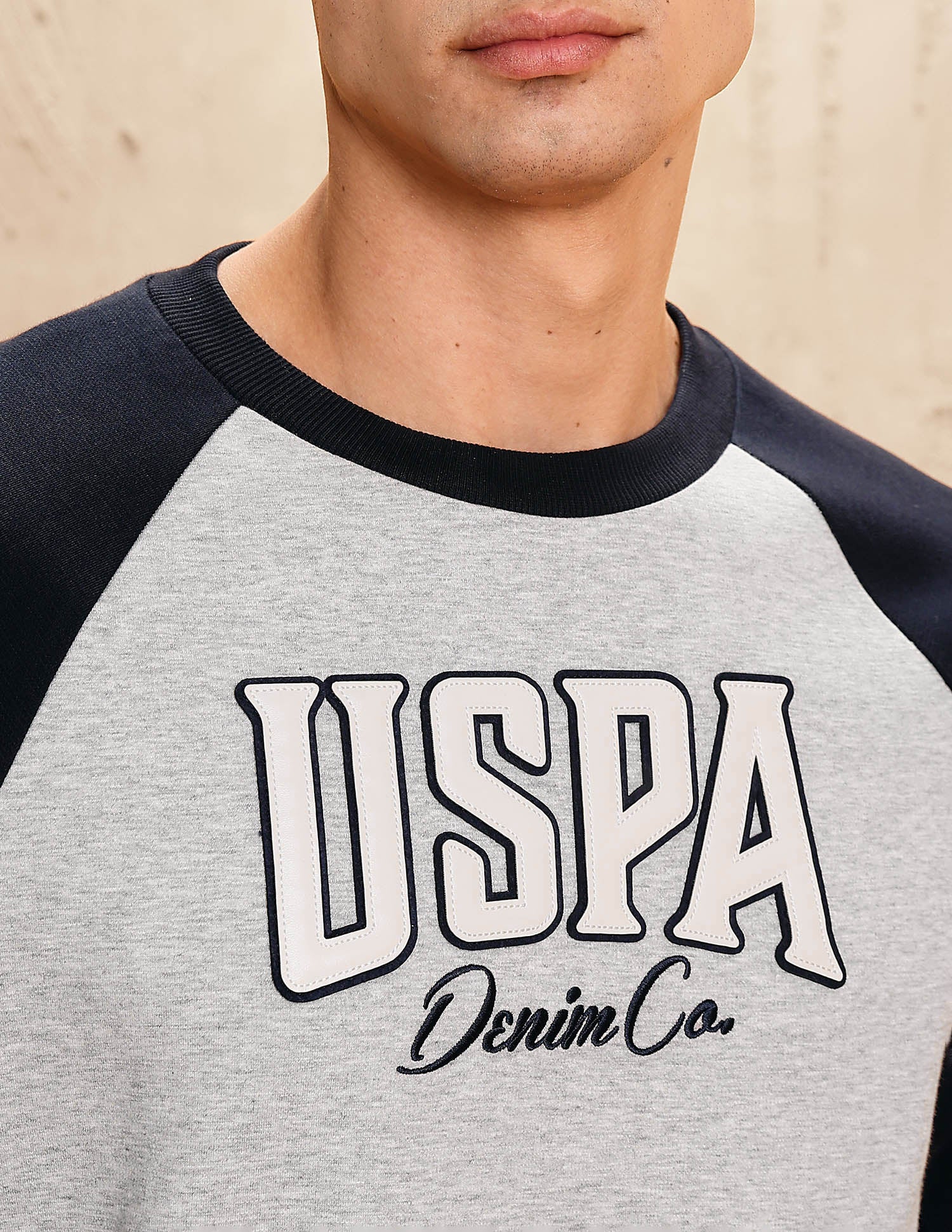 Brand Embossed Legend Of Horseshoe Sweatshirt Grey - U.S. POLO ASSN. | Large
