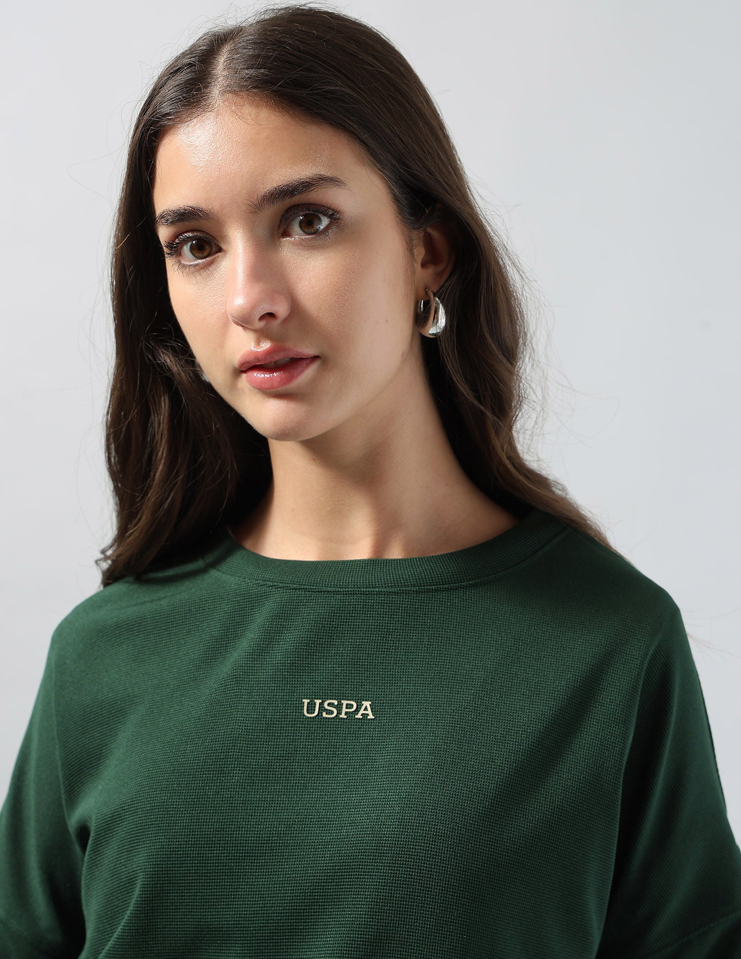 Textured Relaxed Fit T-Shirt Green - U.S. POLO ASSN. | Large