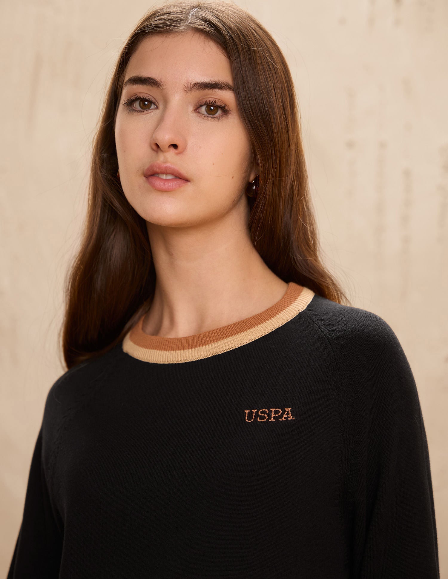 Raglan Fit Solid Sweater Black - U.S. POLO ASSN. | Large