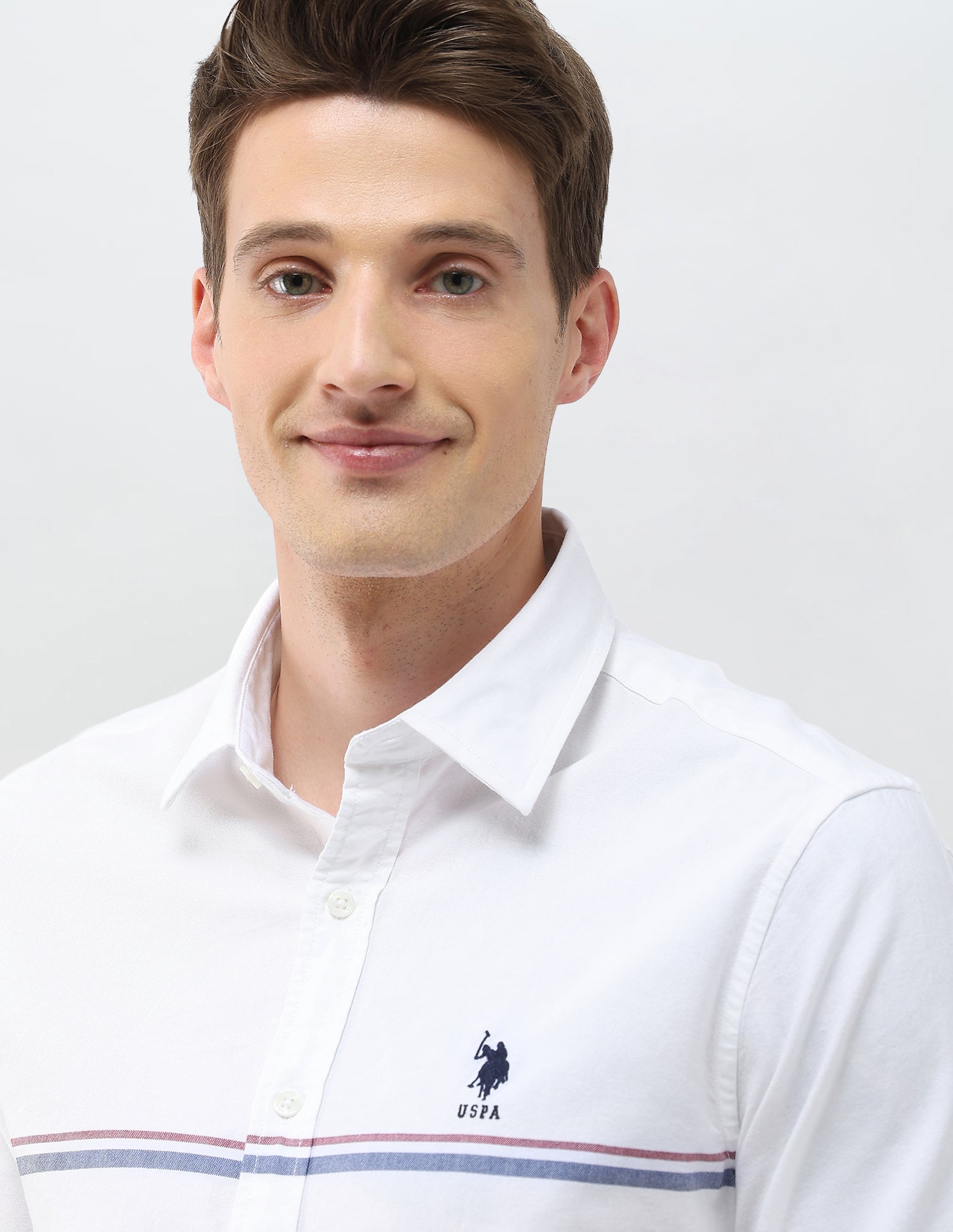 Oxford Regular Fit Solid Shirt White - U.S. Polo Assn. India | Large