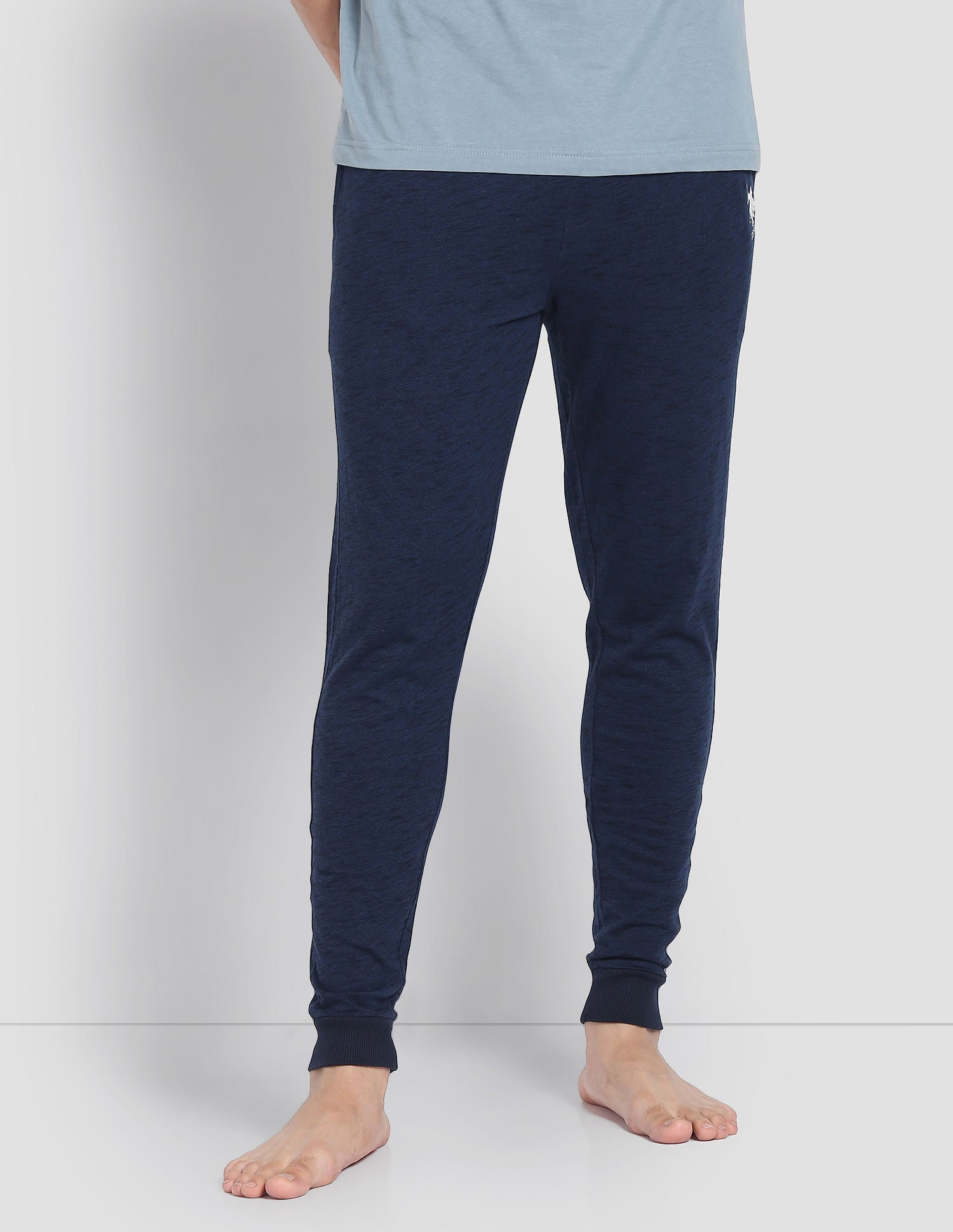 Heathered Drawstring Waist LJ004 Joggers - Pack Of 1 Blue - U.S. POLO ASSN. | Large