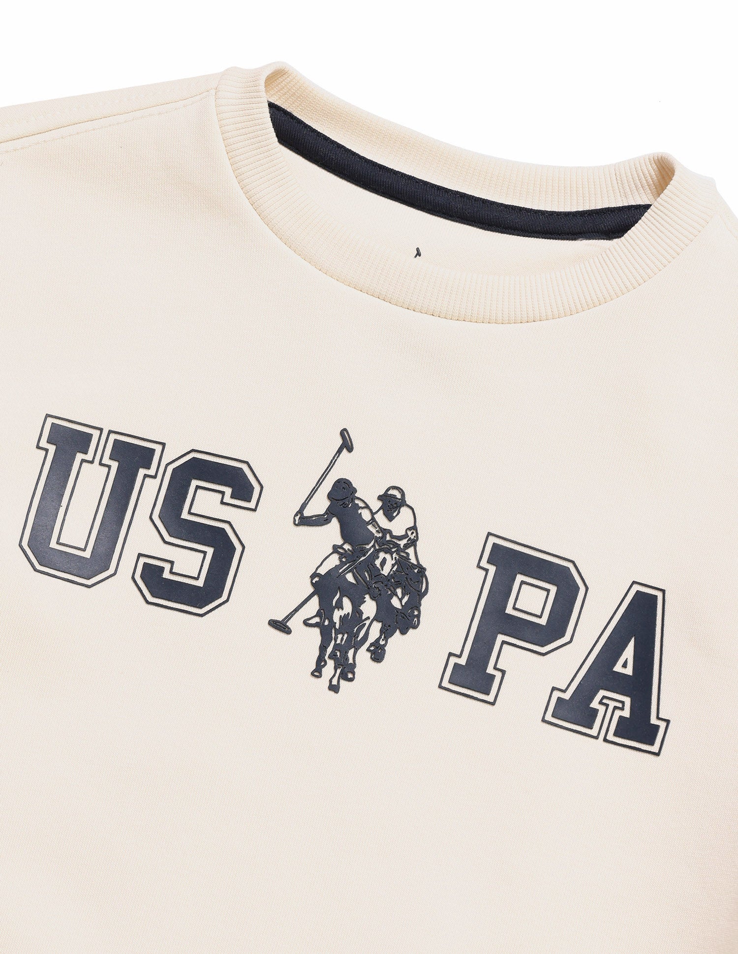 Boys Brand Printed Regular Fit Sweatshirt White - U.S. POLO ASSN. | Large