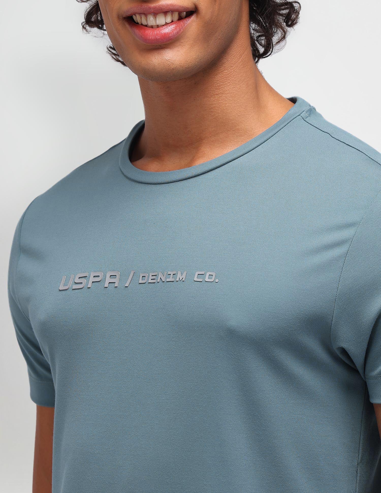 Solid Muscle Fit T-Shirt Blue - U.S. Polo Assn. India | Large