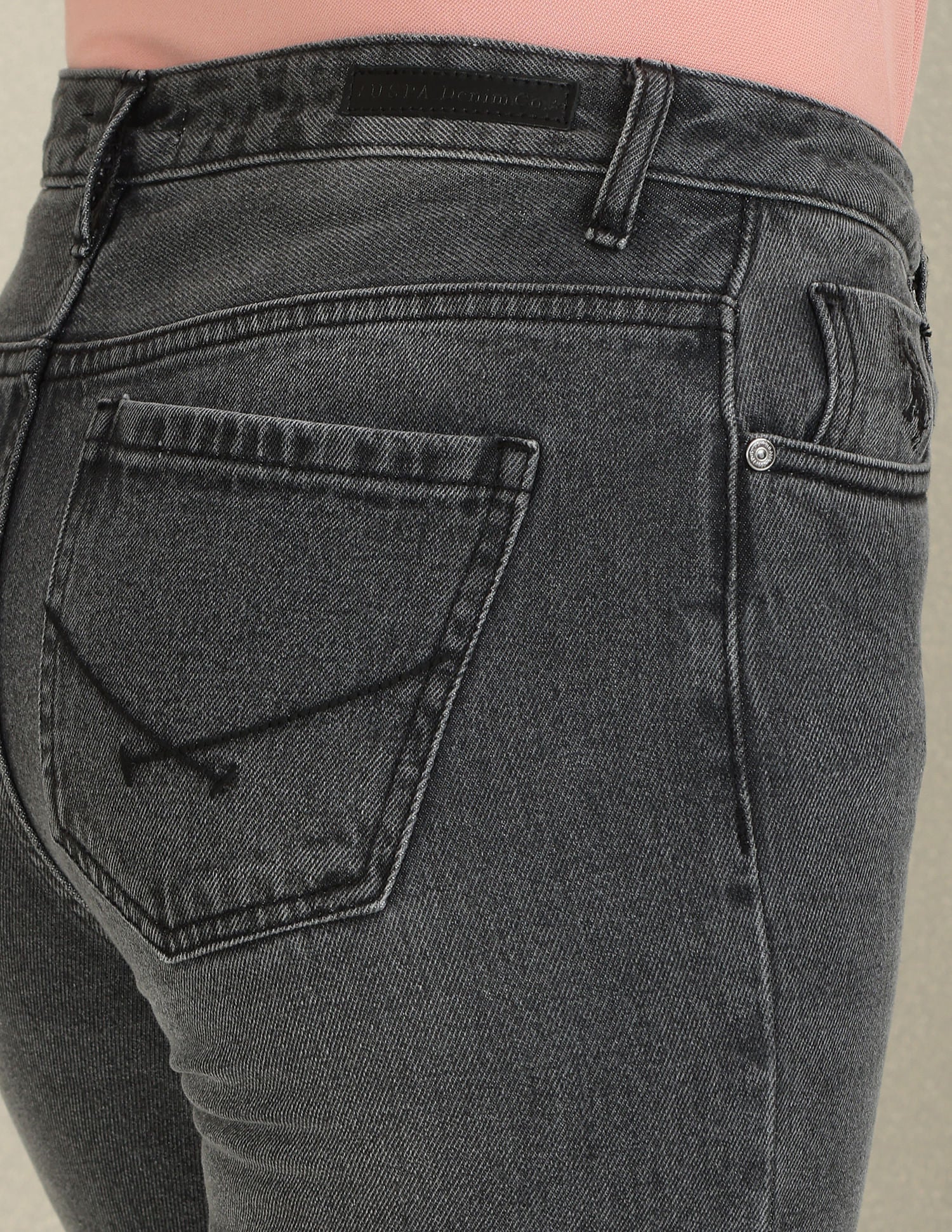 Straight Fit Mid Rise Jeans Grey - U.S. Polo Assn. India | Large