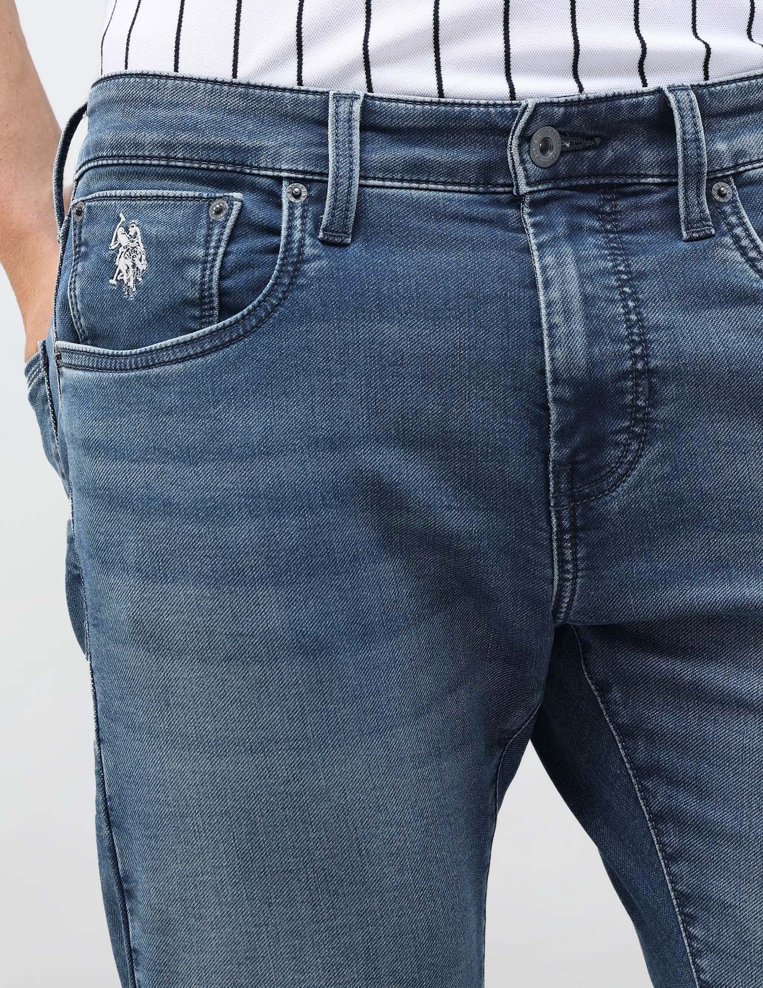 Henry Tapered Fit Blue Jeans Mid Blue - U.S. Polo Assn. India | Large