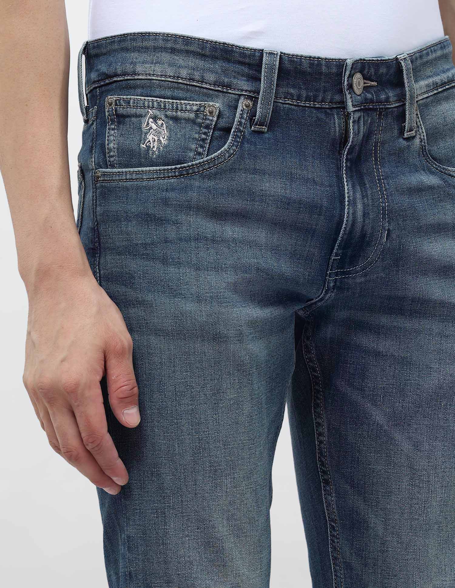 Regallo Skinny Fit Blue Jeans Blue - U.S. POLO ASSN. | Large