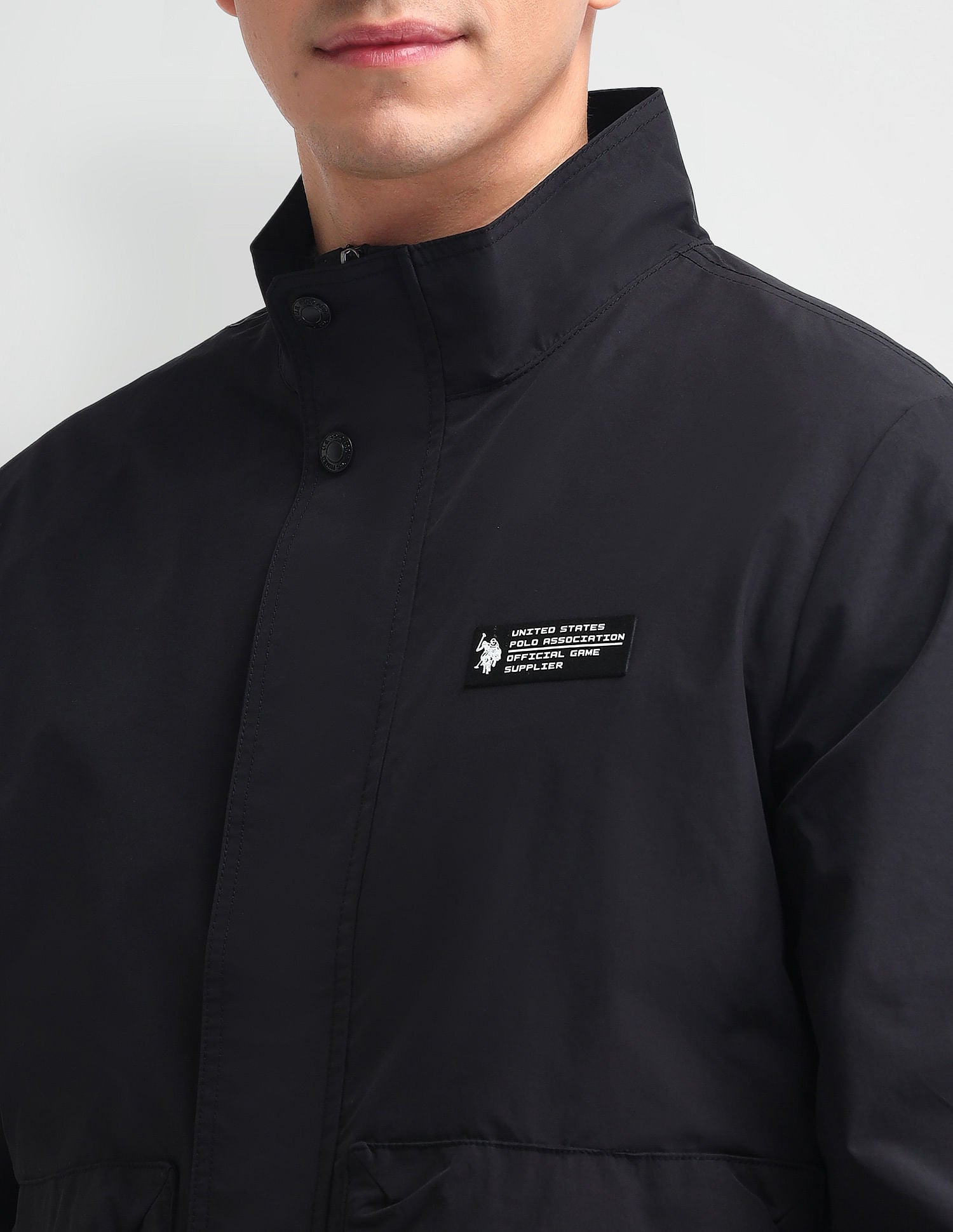 Regular Fit Solid Casual Jacket Black - U.S. POLO ASSN. | Large