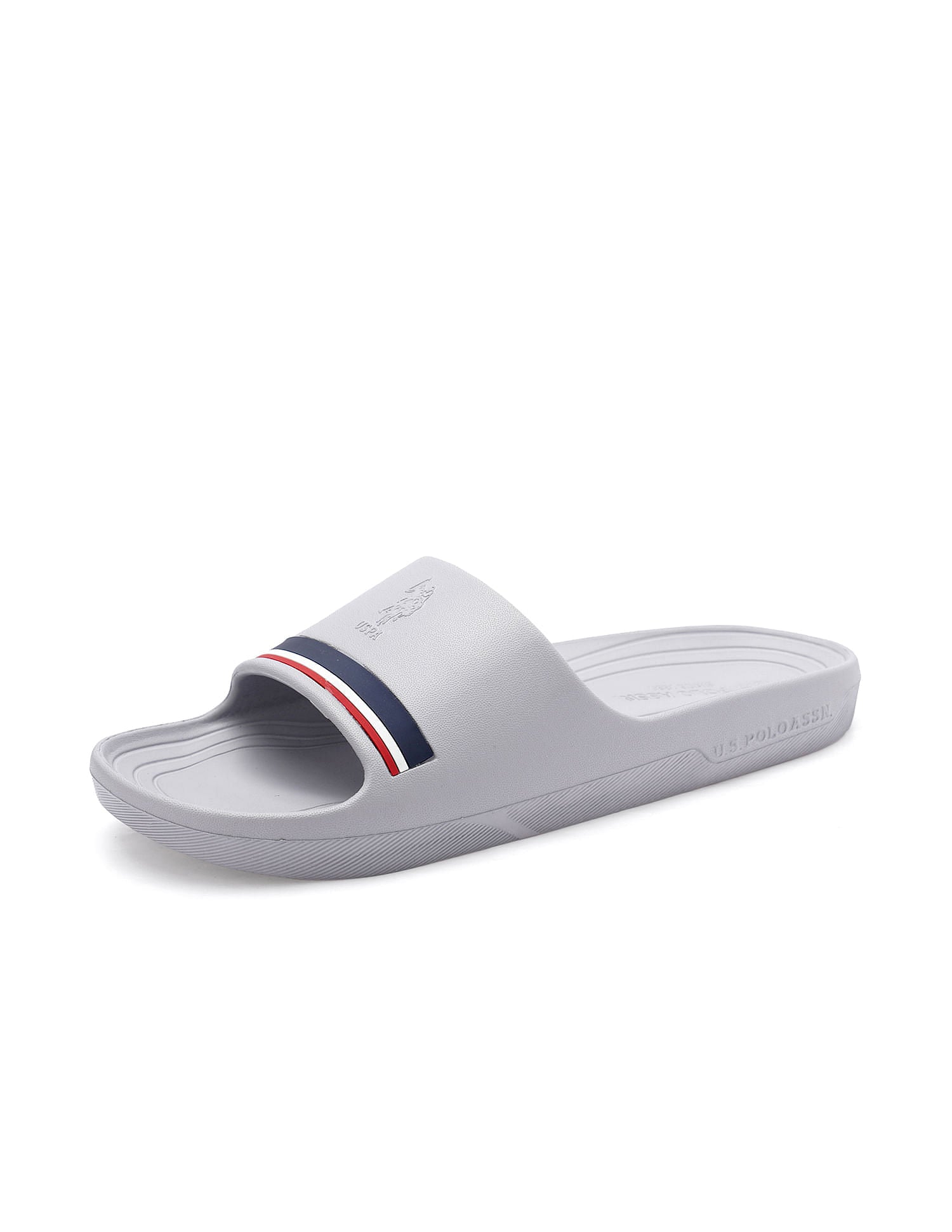 Men Easton Grey Foam Walk Sliders Grey - U.S. Polo Assn. India | Large