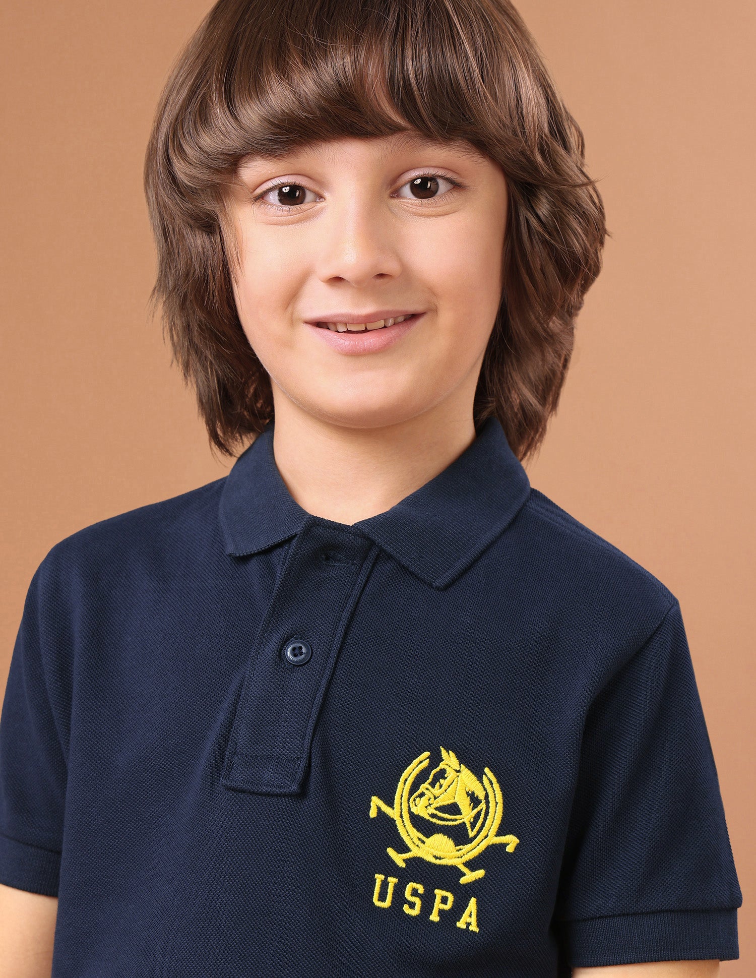 Solid Regular Fit Polo Shirt Navy - U.S. Polo Assn. India | Large