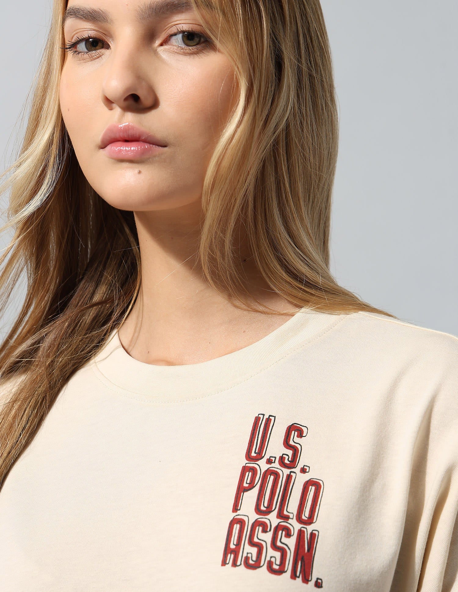 Polo Collar T-Shirt With Wide Leg Pants White - U.S. Polo Assn. India | Large