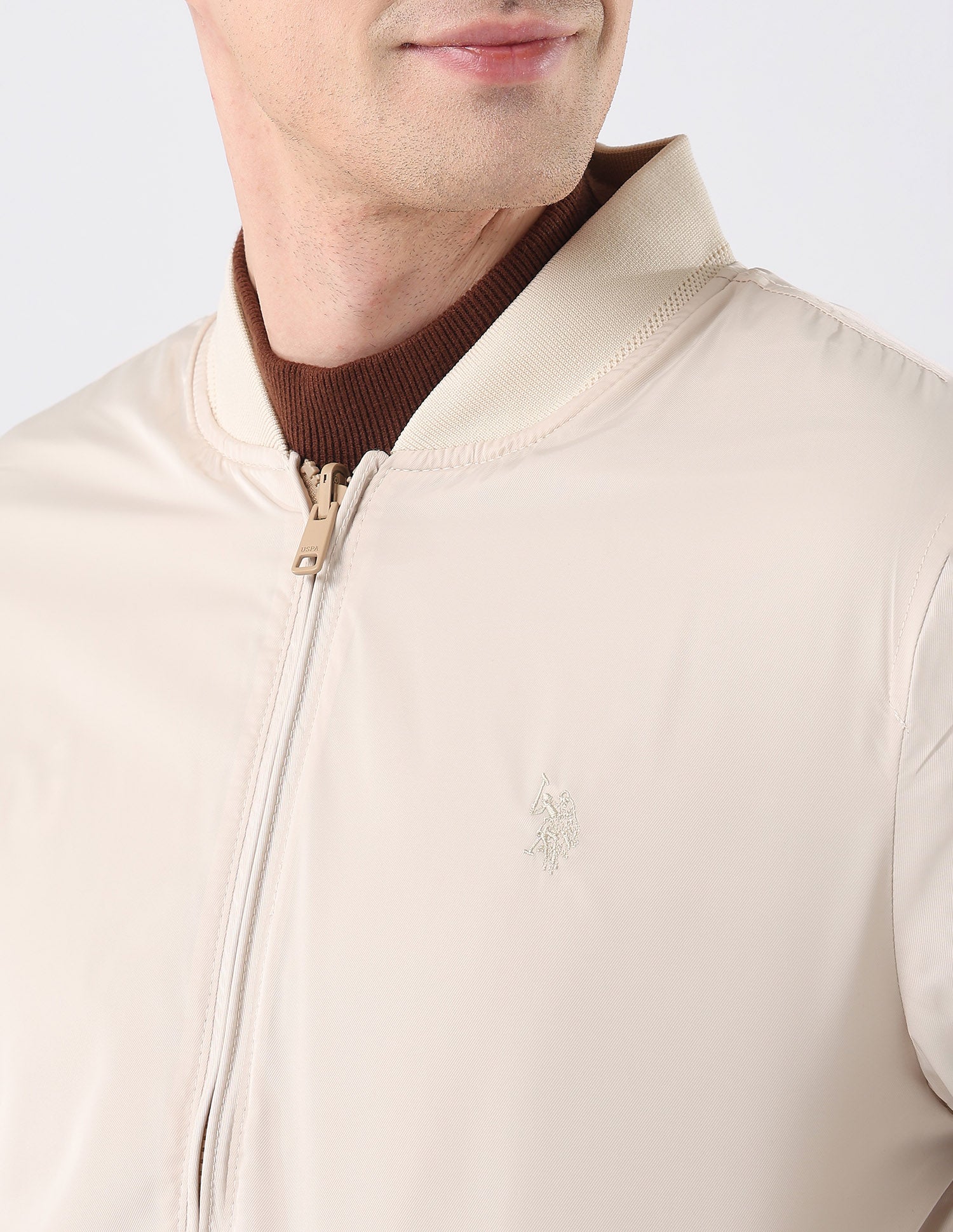 Solid Reversible Jacket Beige - U.S. Polo Assn. India | Large