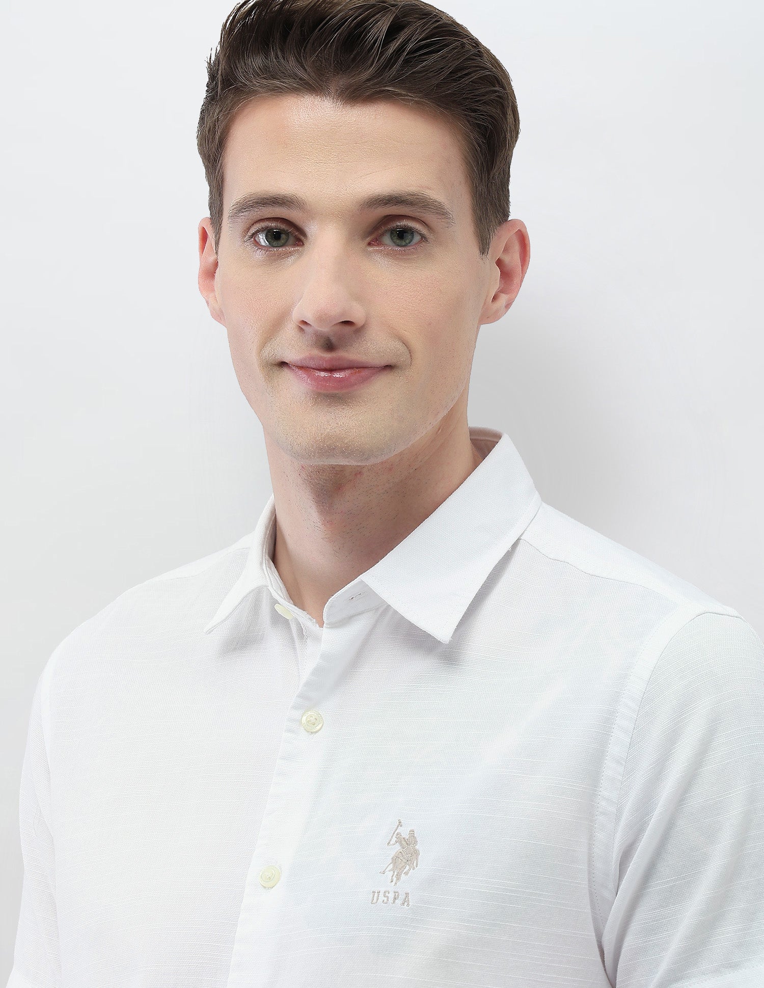 Motel On The Coast Regular Fit Shirt White - U.S. Polo Assn. India | Large