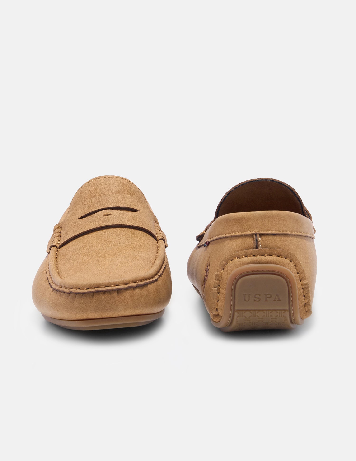 Round Toe Elric Loafers Tan - U.S. Polo Assn. India | Large