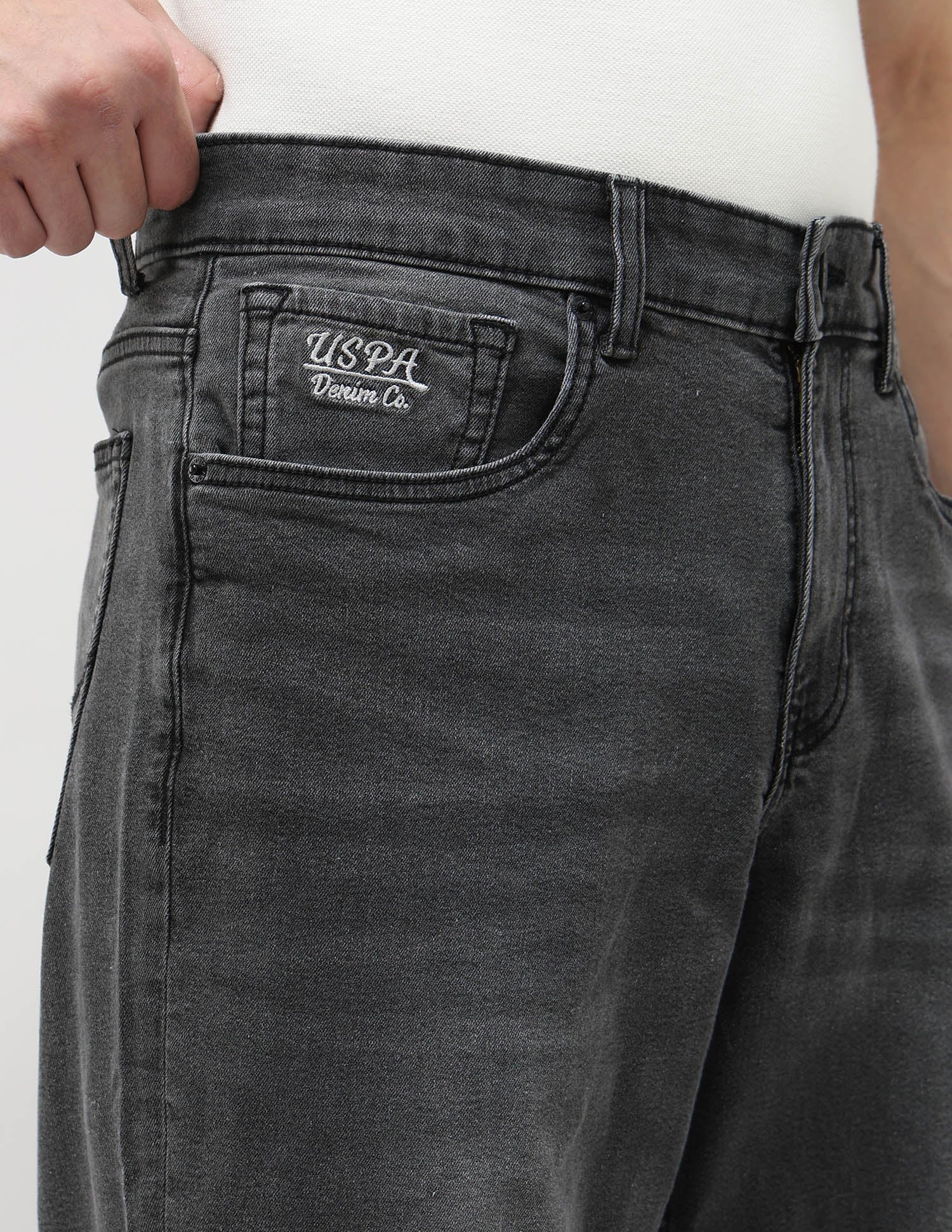 Shawn Relaxed Fit Black Jeans Black - U.S. Polo Assn. India | Large