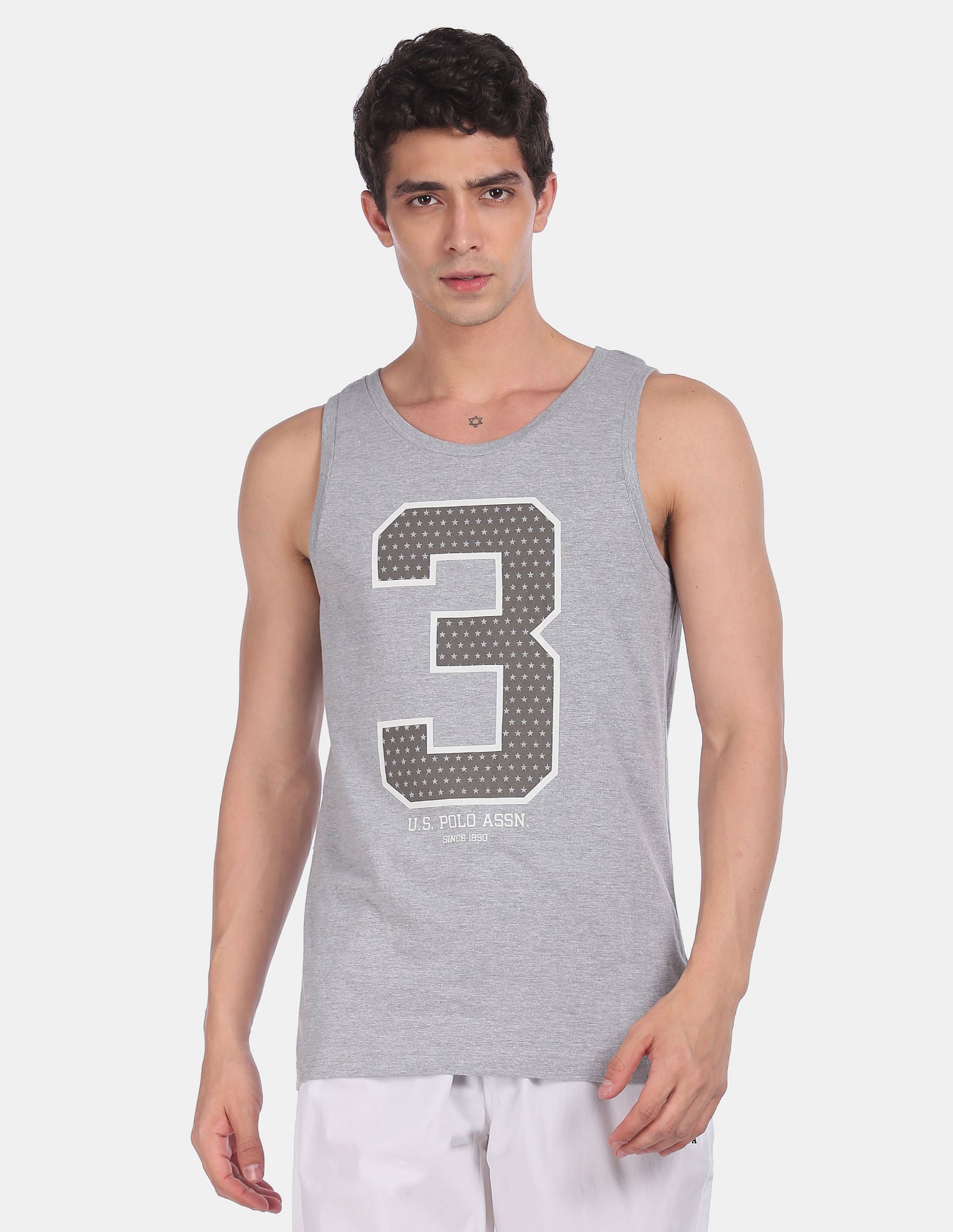 Cotton Comfort Fit I617 Vest - Pack Of 1 Grey - U.S. POLO ASSN. | Large