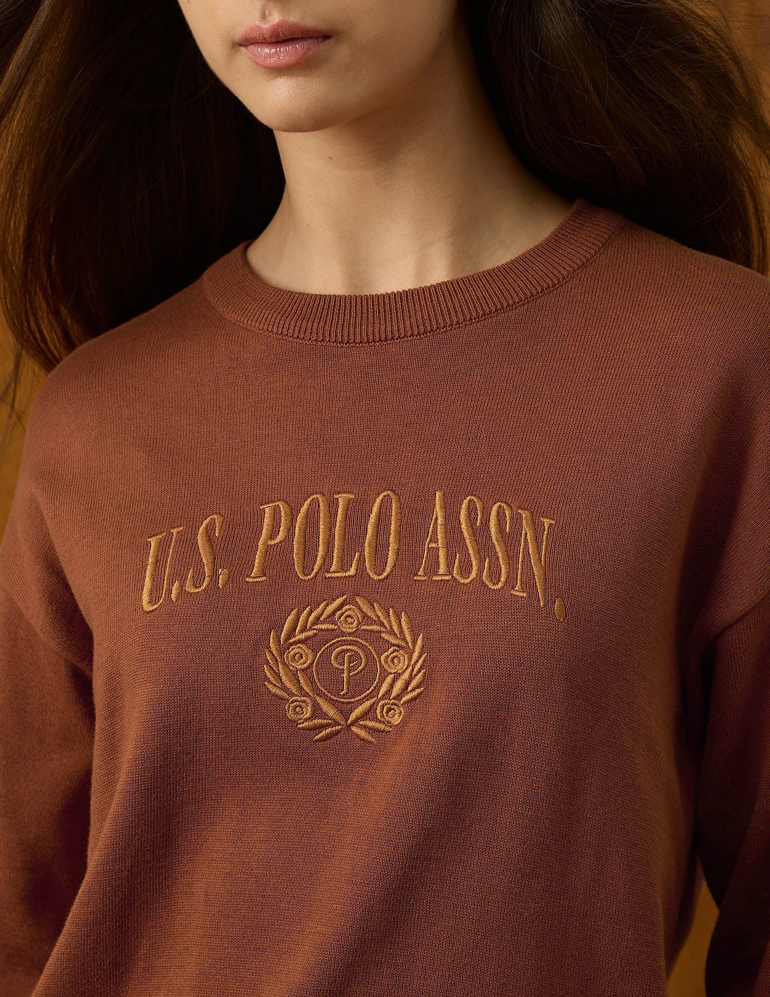 Relaxed Fit Drop Shoulder Sweatshirt Mustard - U.S. POLO ASSN. | Large