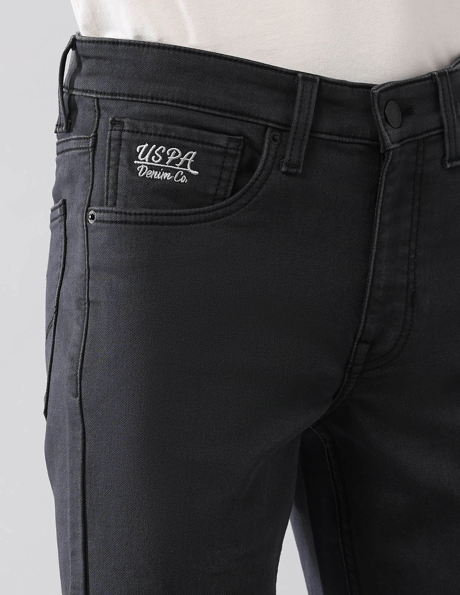Regallo Skinny Fit Black Jeans Black - U.S. Polo Assn. India | Large
