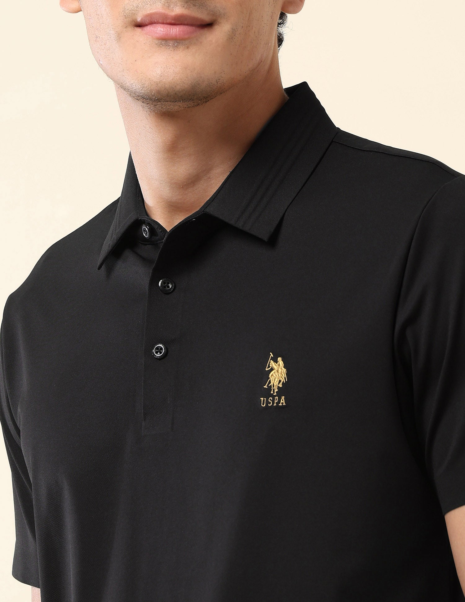 Slim Fit Gentlemans Club Polo Shirt Black - U.S. Polo Assn. India | Large