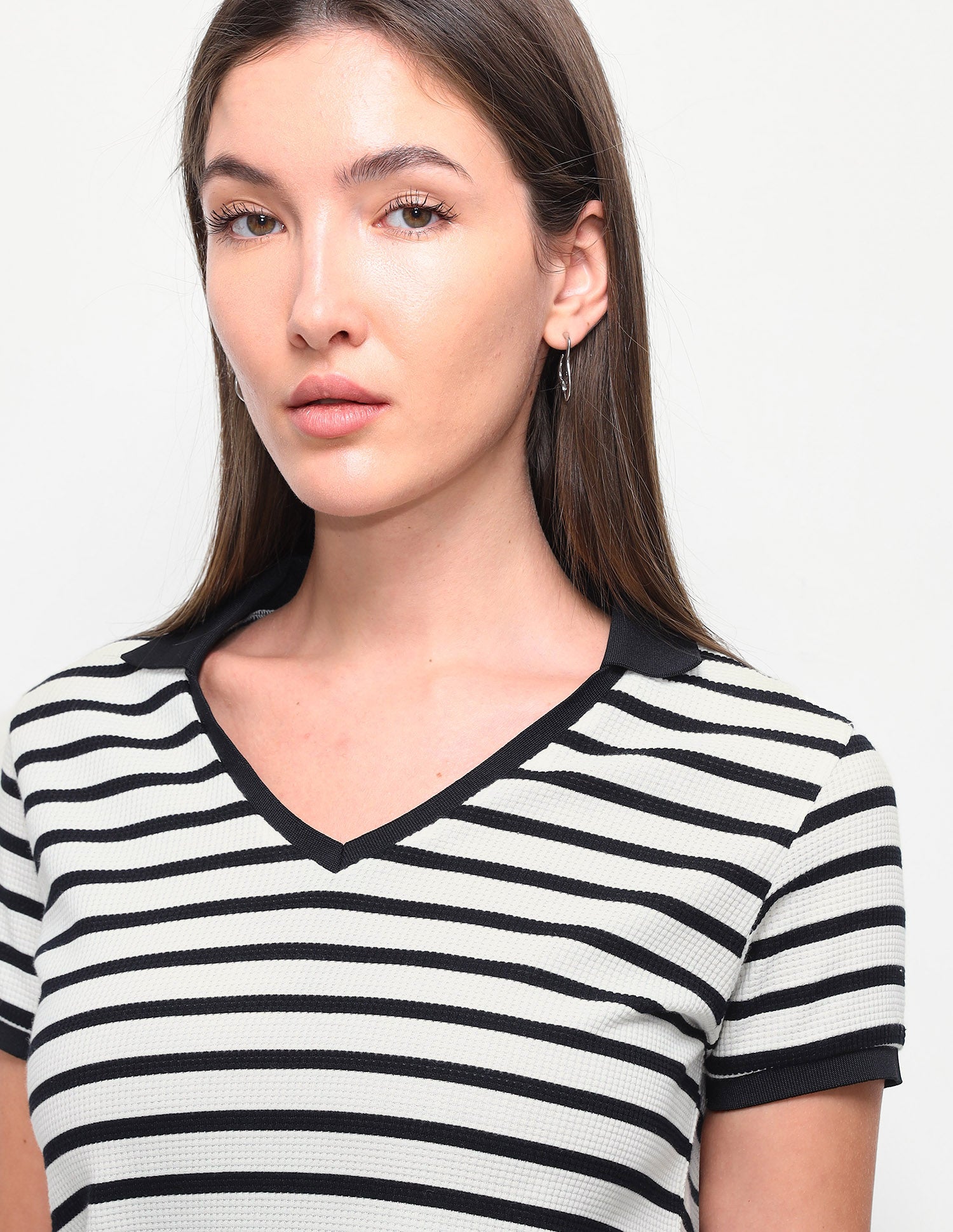 Self Design Horizontal Striped Regular Fit T-Shirt Multicolour - U.S. Polo Assn. India | Large
