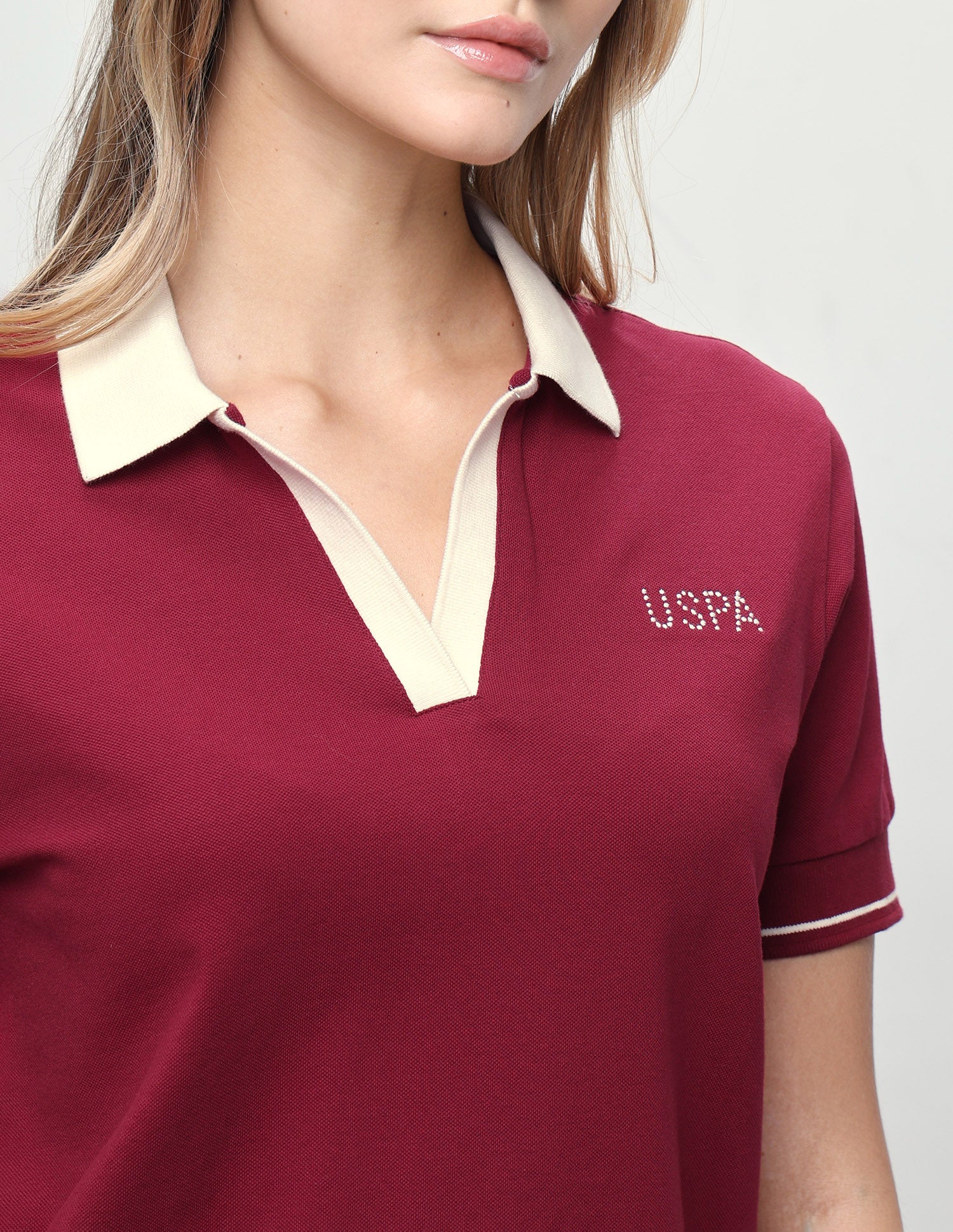 Solid Relaxed Fit Polo Shirt Dark Red - U.S. Polo Assn. India | Large
