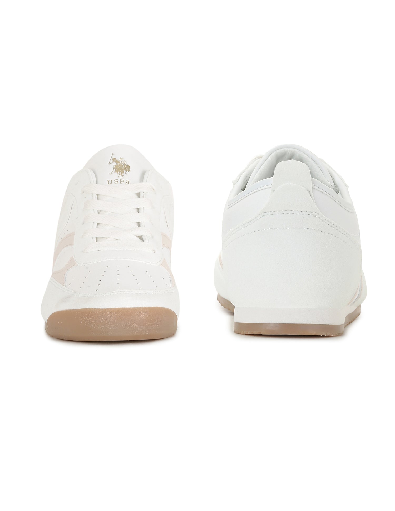 U.S. Polo Assn. Women Bianca  Lace-Ups Round Toe Sneakers White - U.S. Polo Assn. India | Large