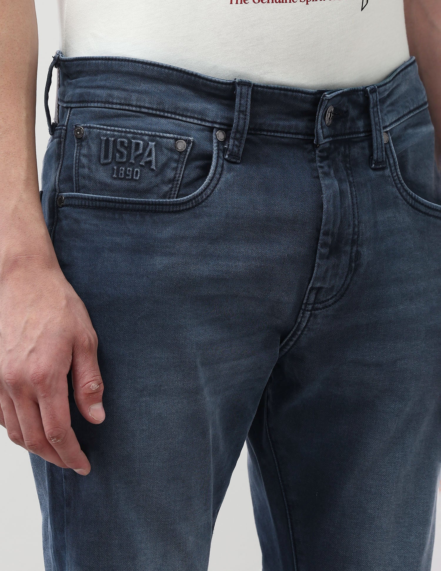 Henry Tapered Fit Blue Jeans Dark Blue - U.S. POLO ASSN. | Large