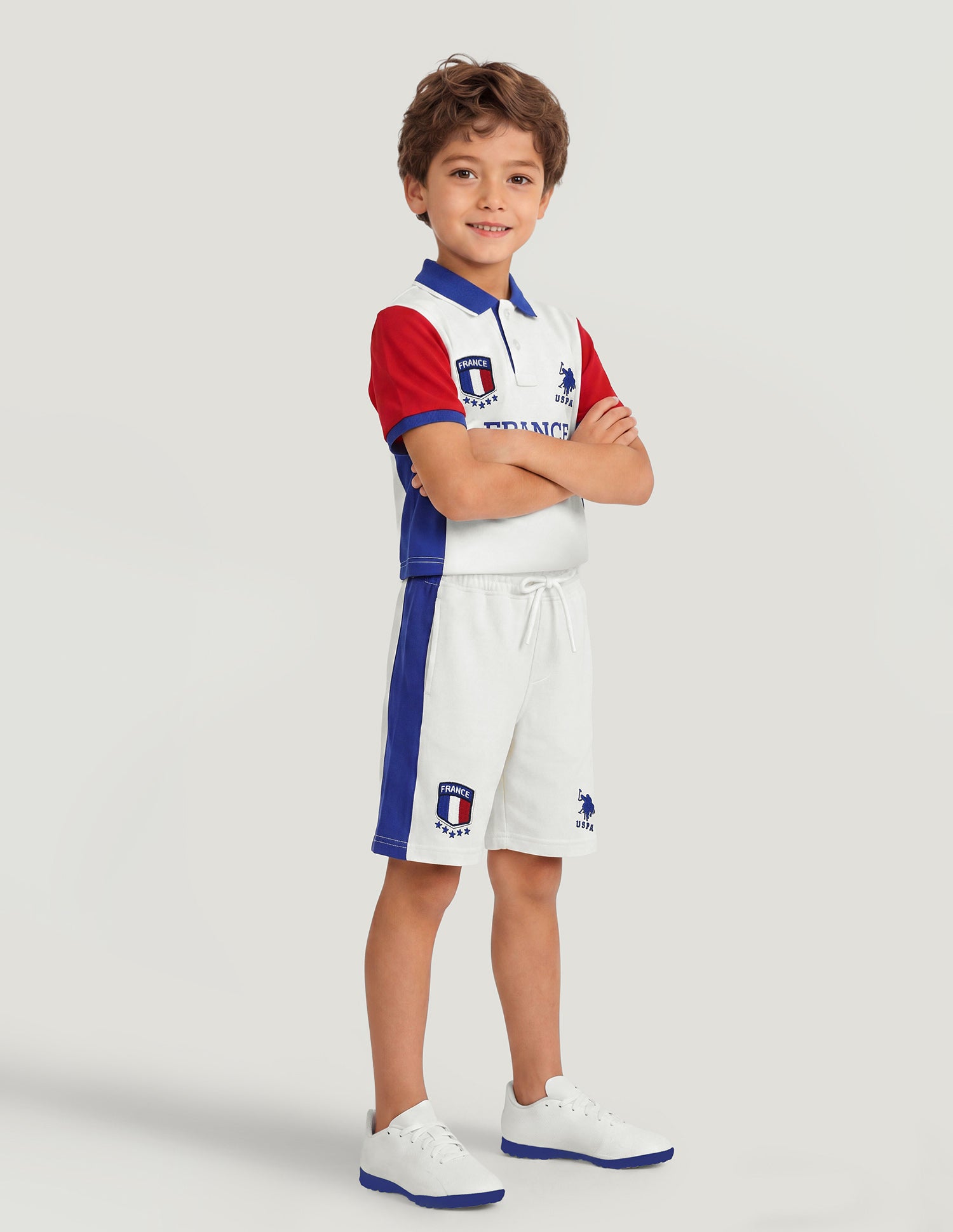 Mid Rise Solid Shorts White - U.S. Polo Assn. India | Large