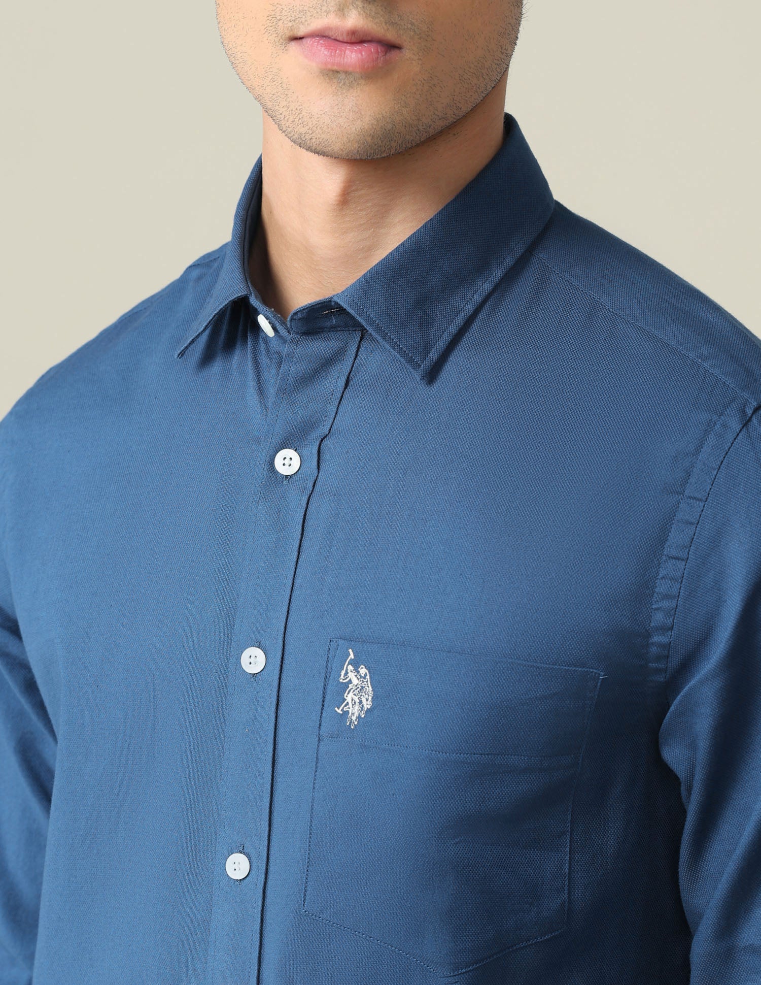 The Classic Everyday Shirt Blue - U.S. POLO ASSN. | Large