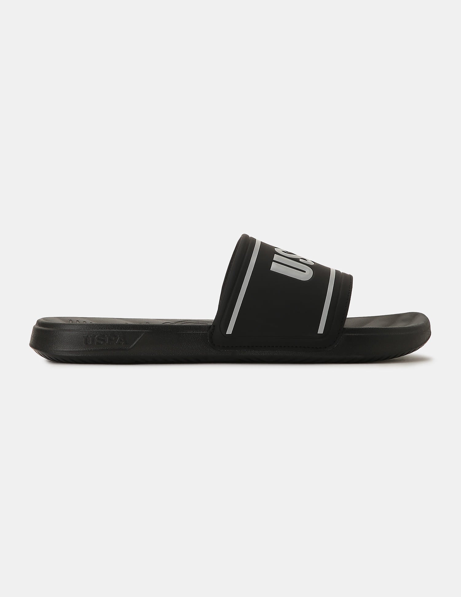 Men Deja Open Toe Slippers Black - U.S. Polo Assn. India | Large
