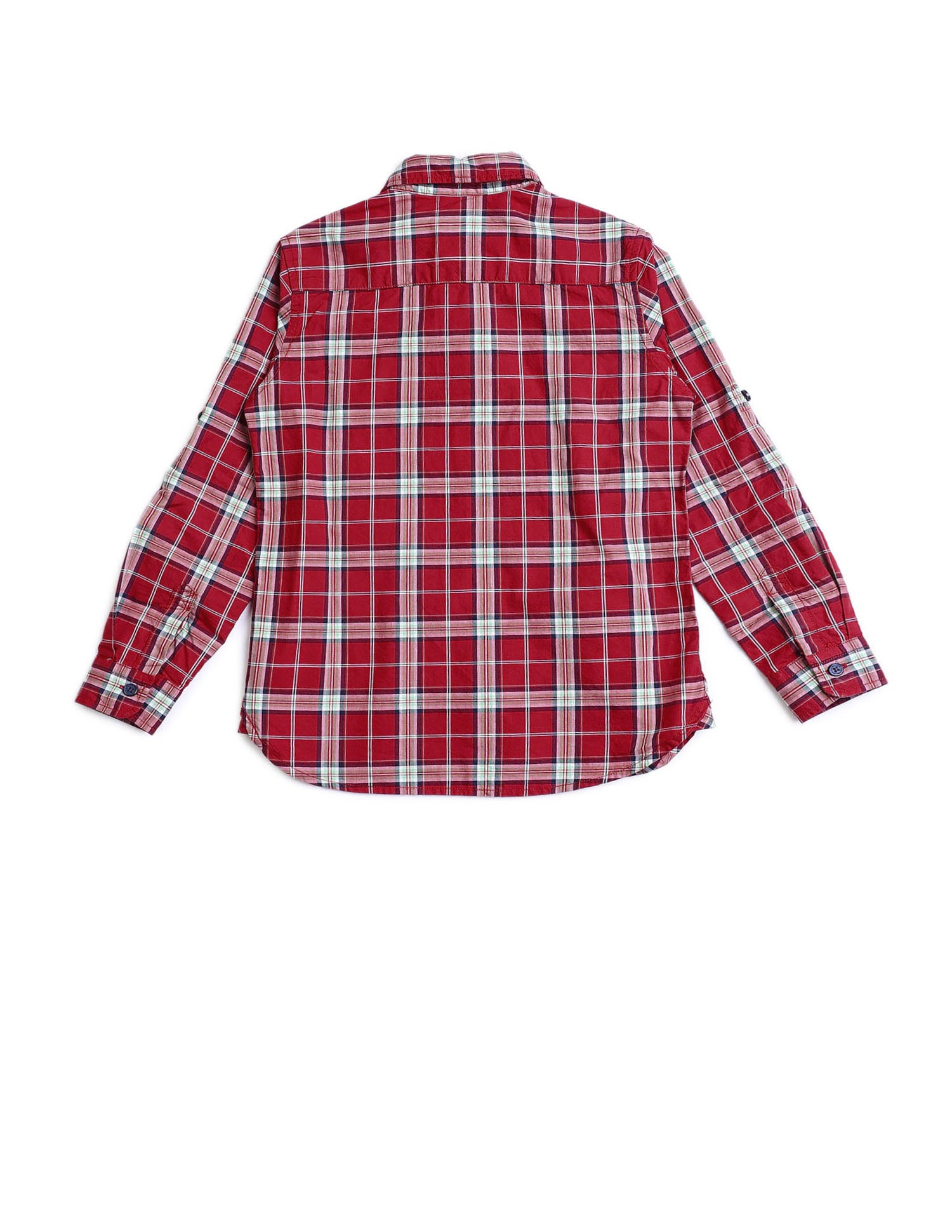 Boys Plaid Checked Regular Fit Shirt Red - U.S. POLO ASSN. | Large