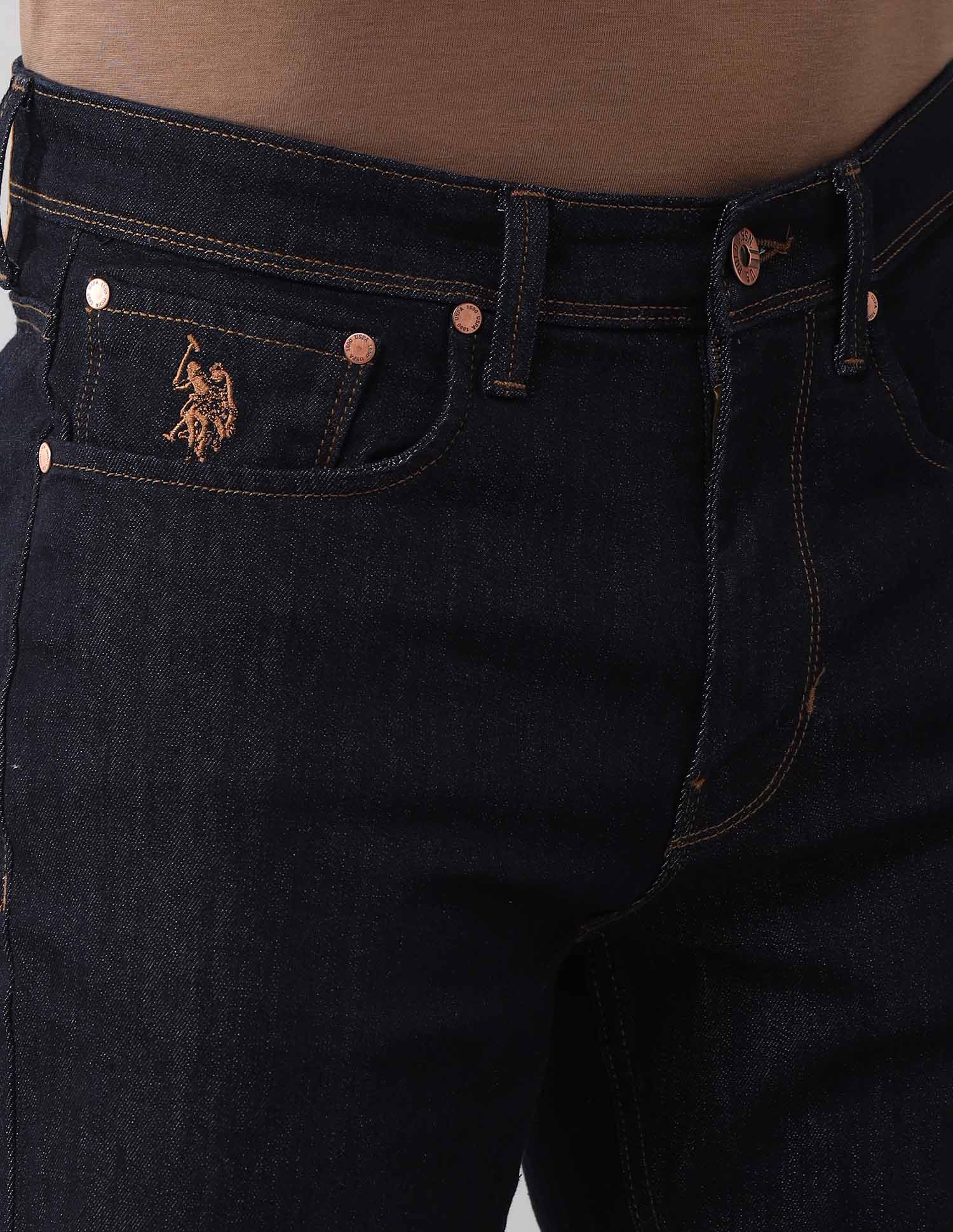 Harold Slim Straight Fit Ultra Soft Jeans Rinse - U.S. POLO ASSN. | Large