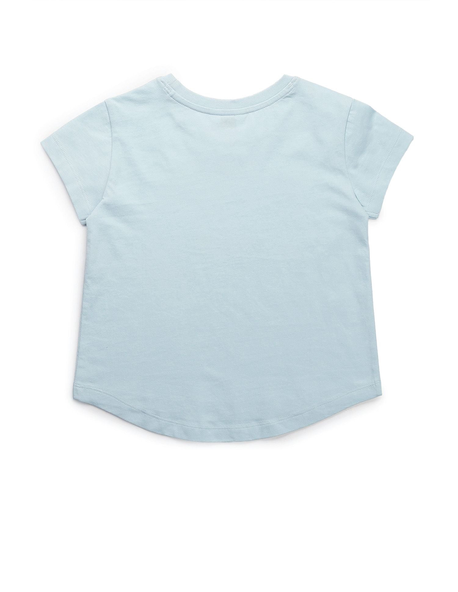 Girls Neon Graphic Print T-Shirt Light Blue - U.S. POLO ASSN. | Large