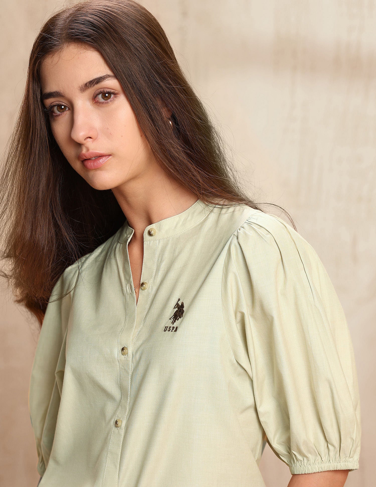 Solid Regular Fit Top Light Green - U.S. POLO ASSN. | Large