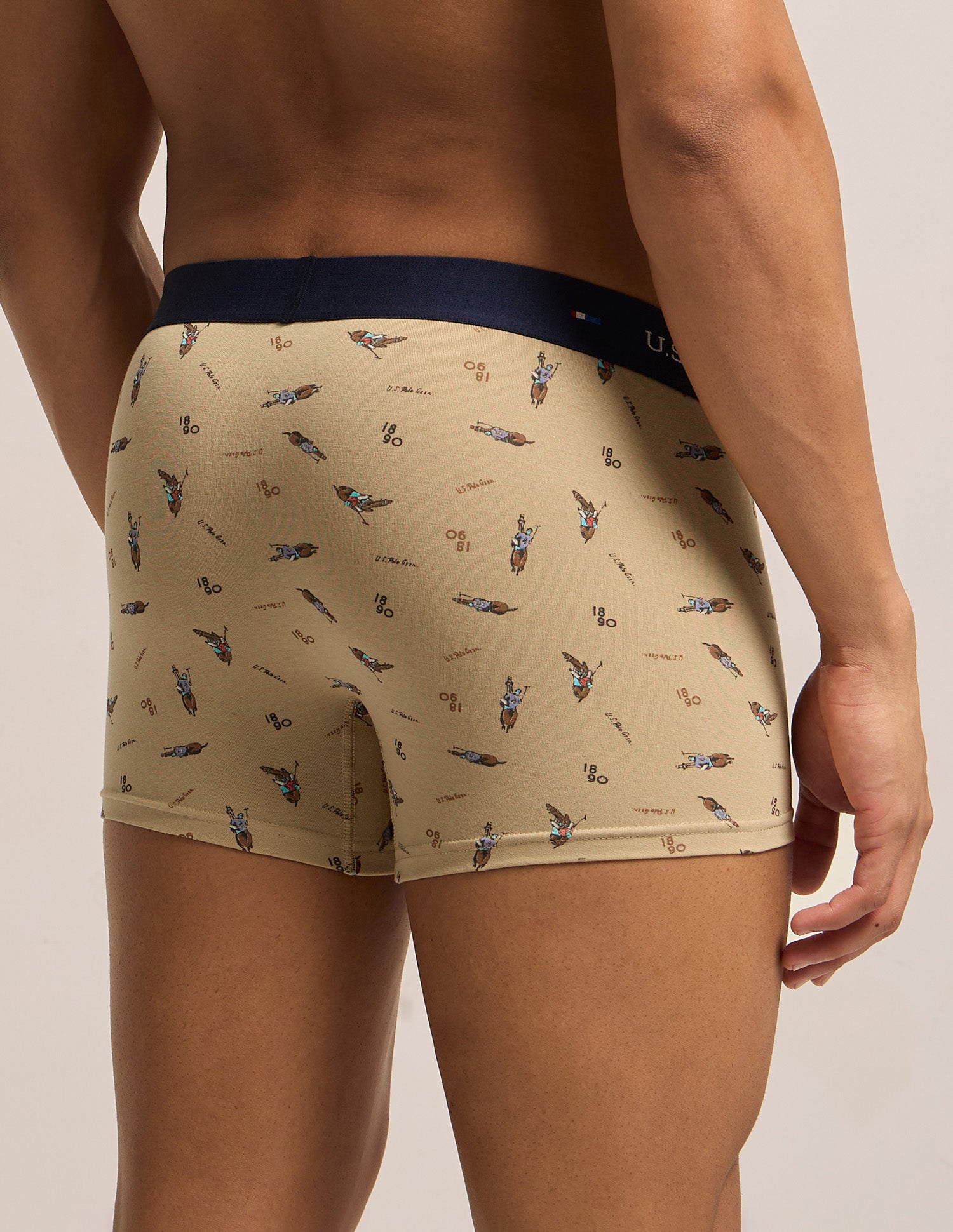 Breathable Cotton Stretch OET25 Trunks - Pack of 3 Navy|Curds|Black - U.S. Polo Assn. India | Large