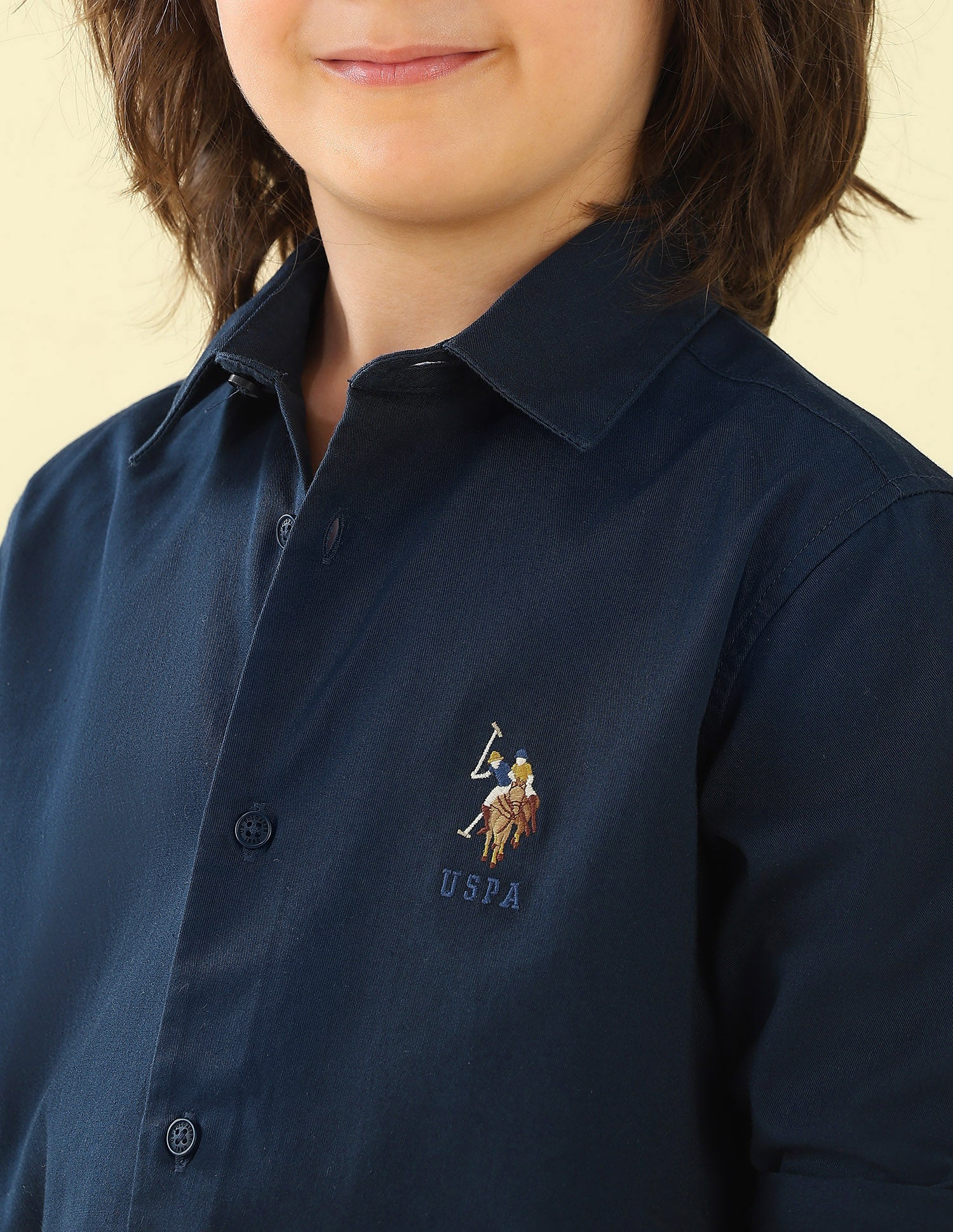 Twill Graphic Brand Printed Shirt Navy - U.S. Polo Assn. India | Large