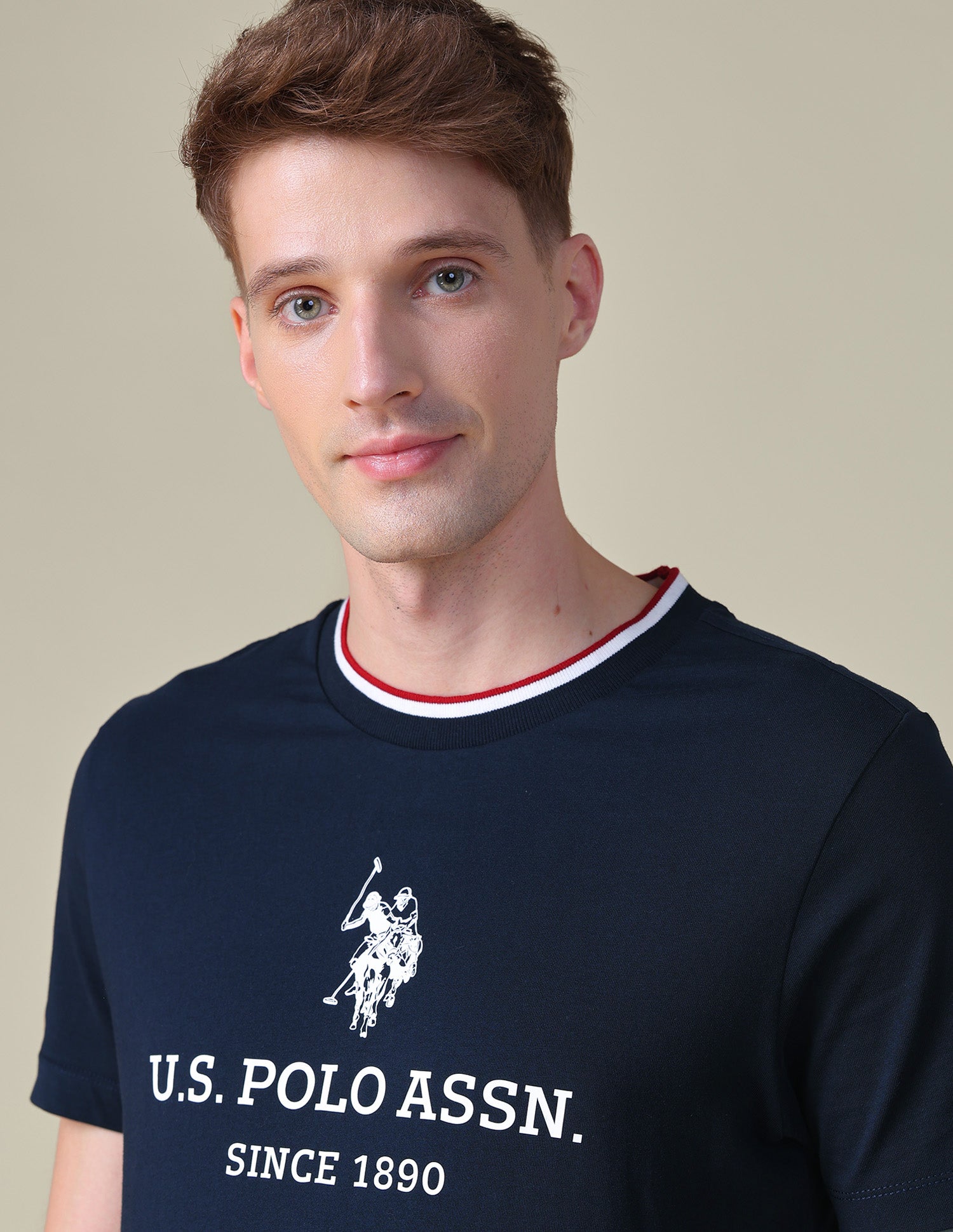 Brand Printed Slim Fit T-Shirt Navy - U.S. POLO ASSN. | Large