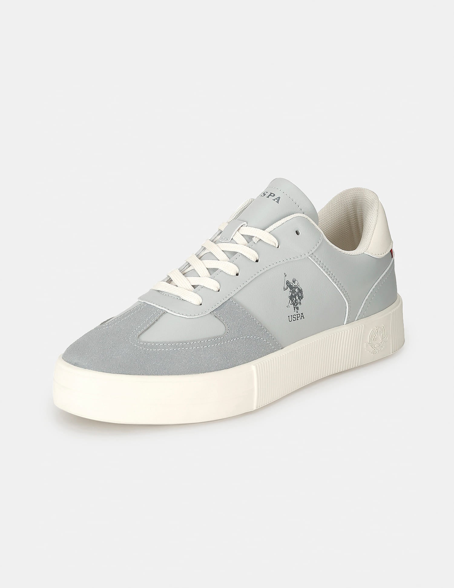 Men Colour Blocked Palfrey Sneakers Grey - U.S. Polo Assn. India | Large